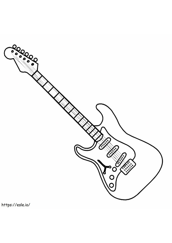  Elektrische gitaara4 kleurplaat