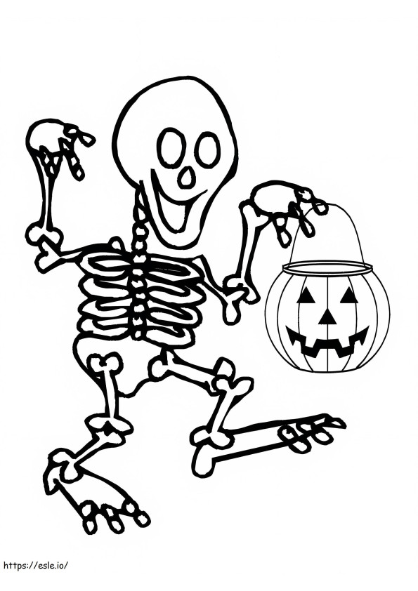  Desene de schelete Halloween pentru a picta Colorat Im Genes Holloween de colorat