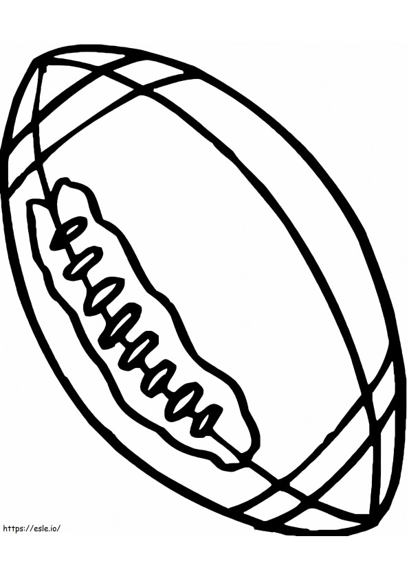 Free Rugby Ball coloring page