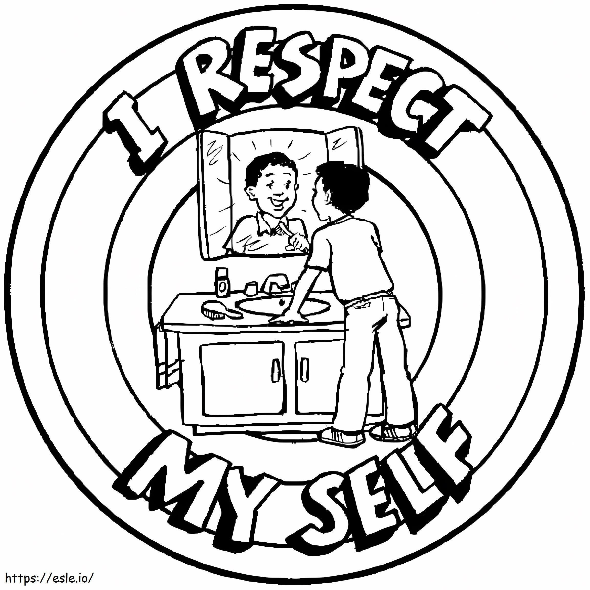 I Respect Myself coloring page