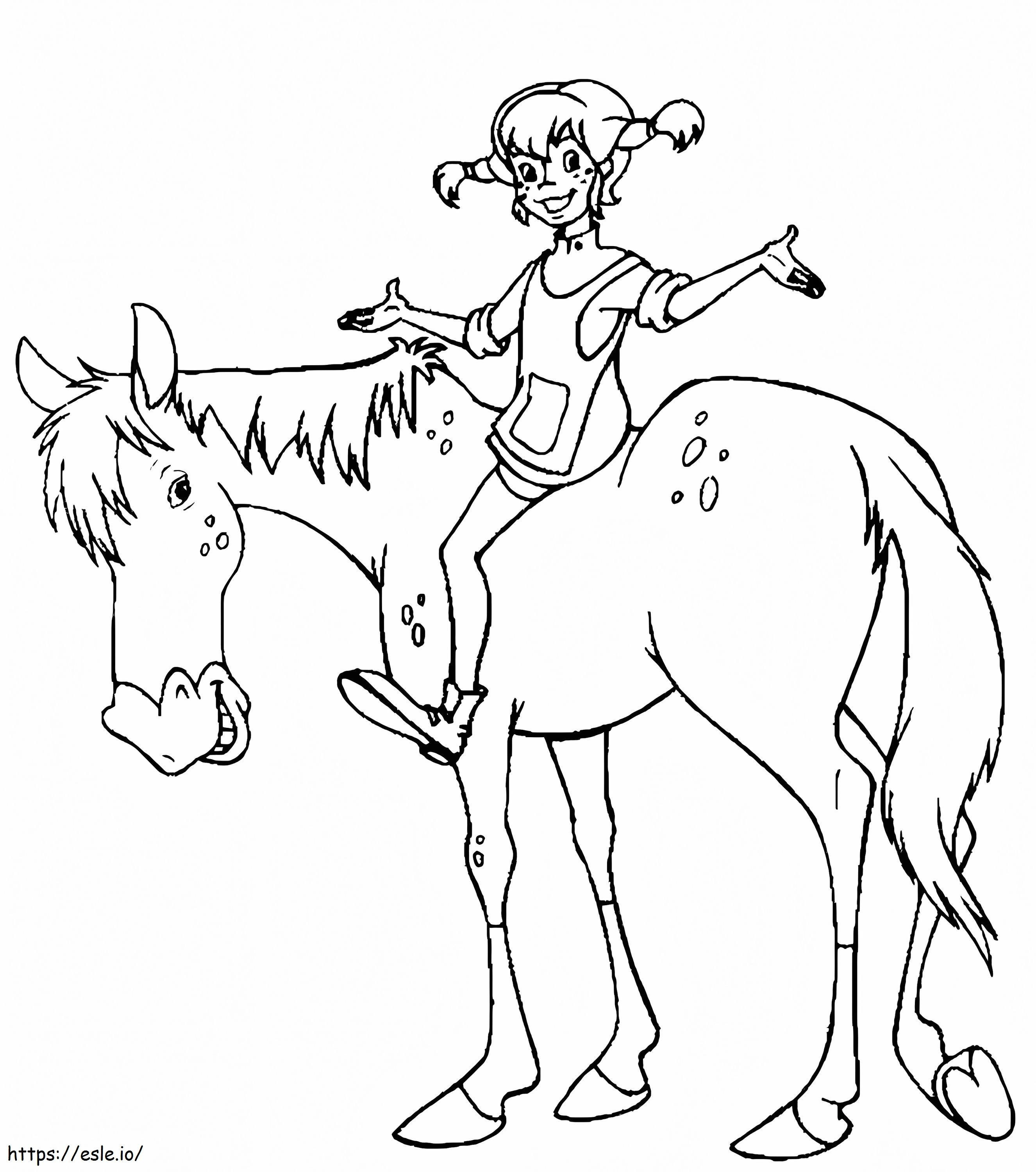 Pippi Longstocking To Print coloring page