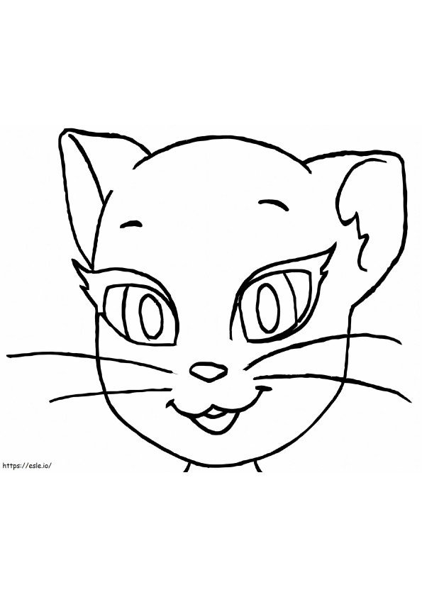 Talking Angela Face coloring page