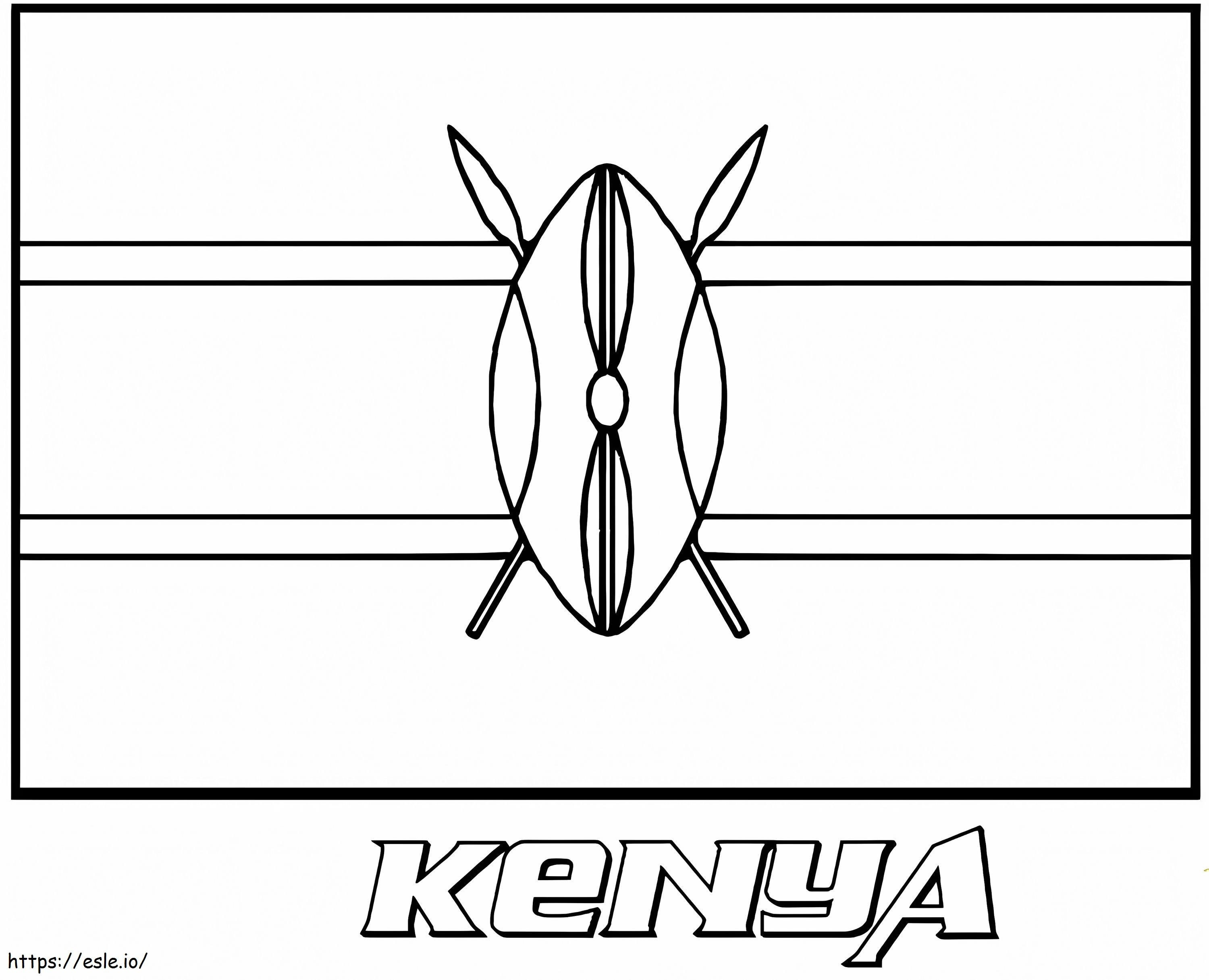 Vlag Van Kenia kleurplaat kleurplaat