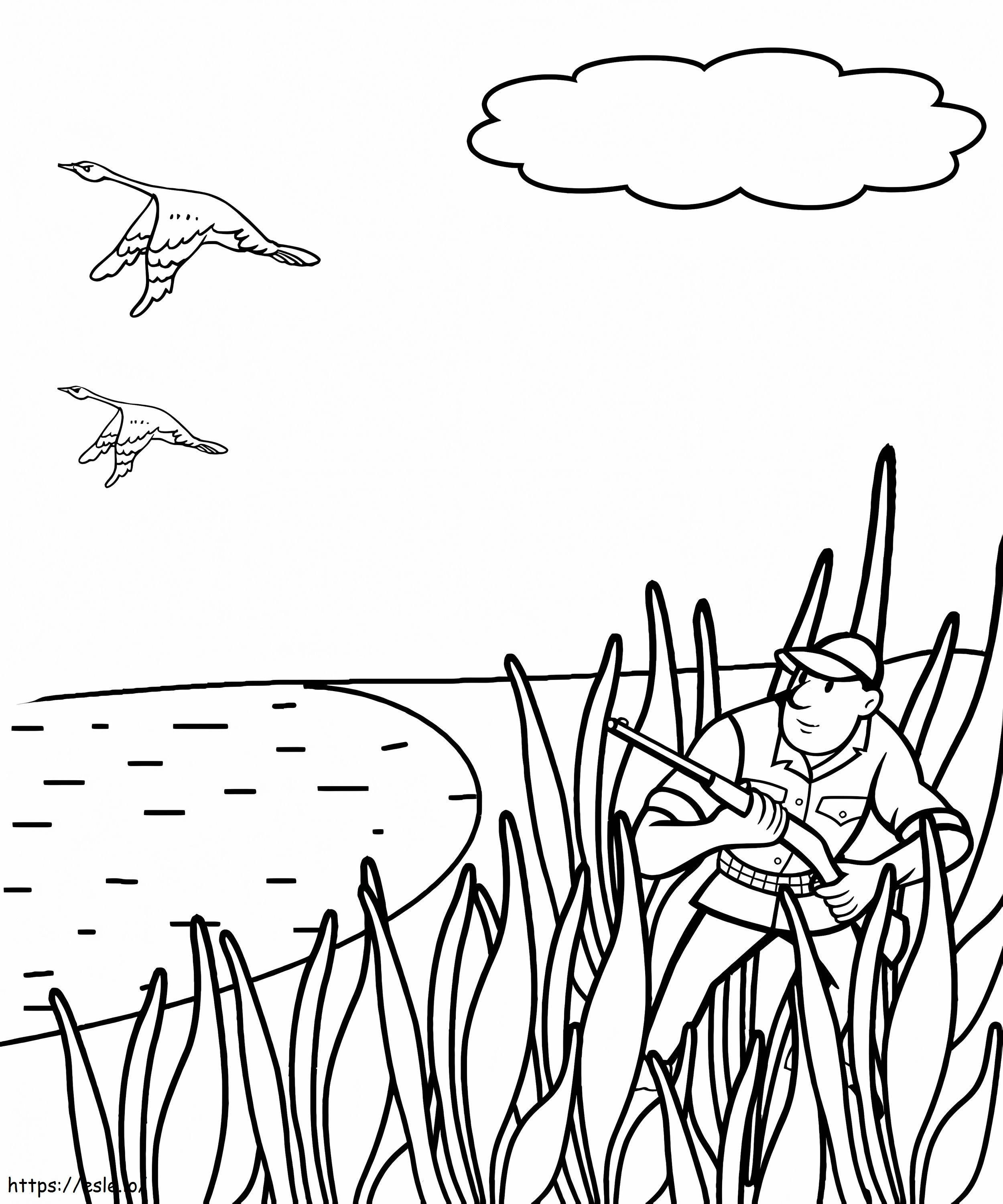 Stork Hunting coloring page