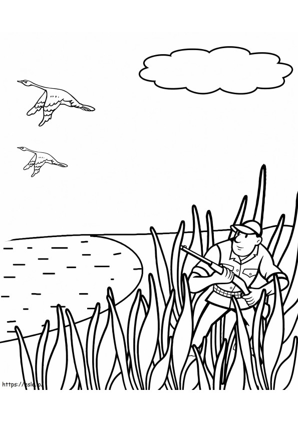 Stork Hunting coloring page