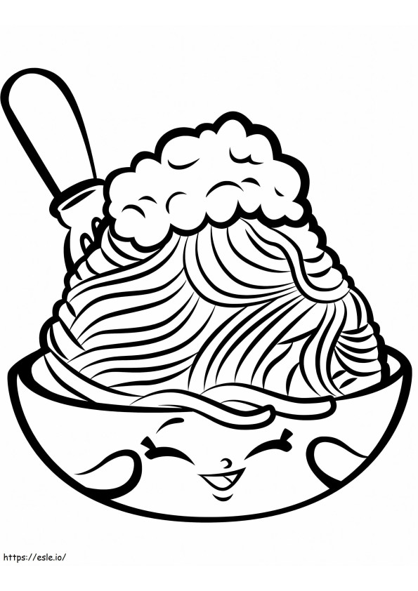 Lovely Pasta coloring page