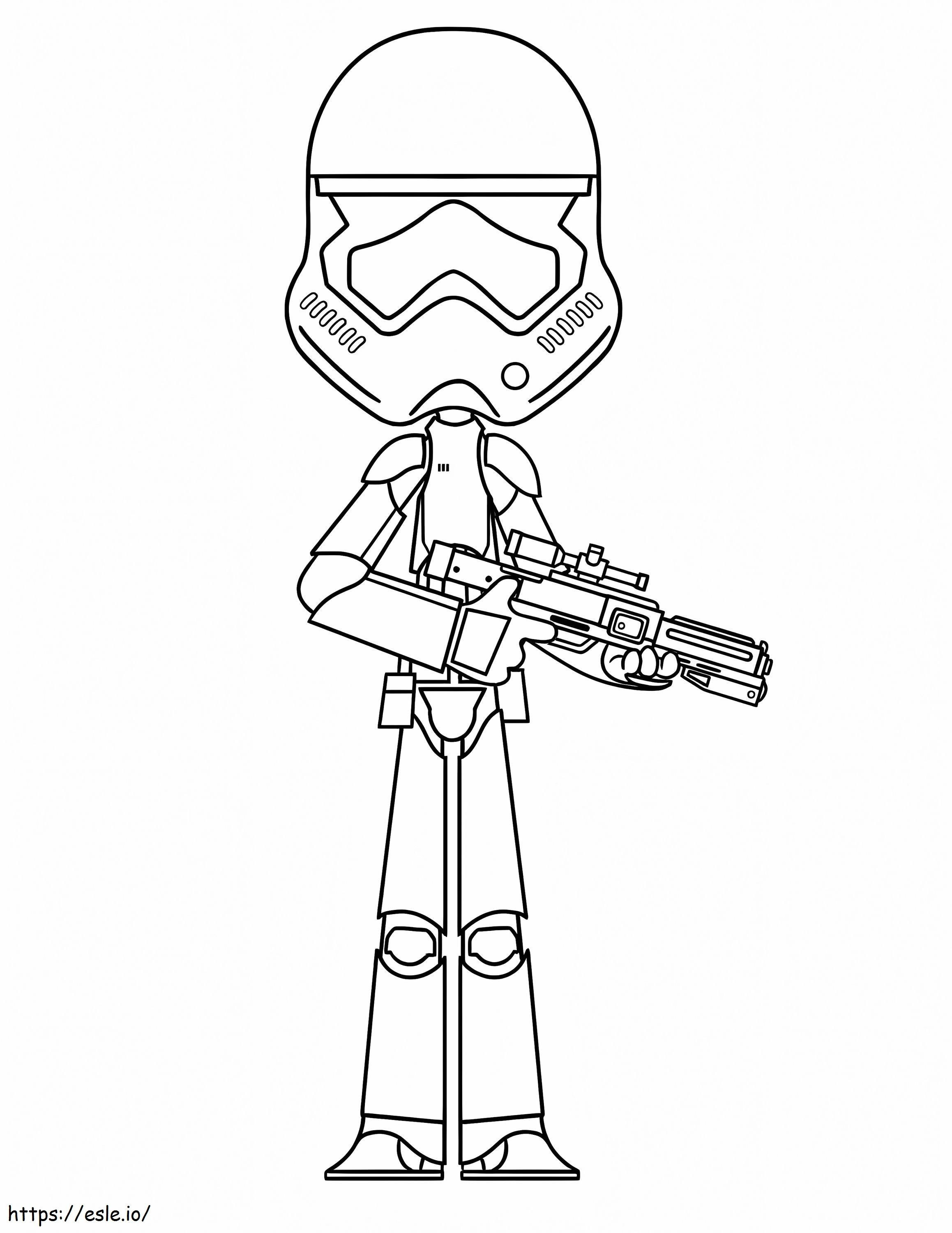 Stormtrooper engraçado para colorir