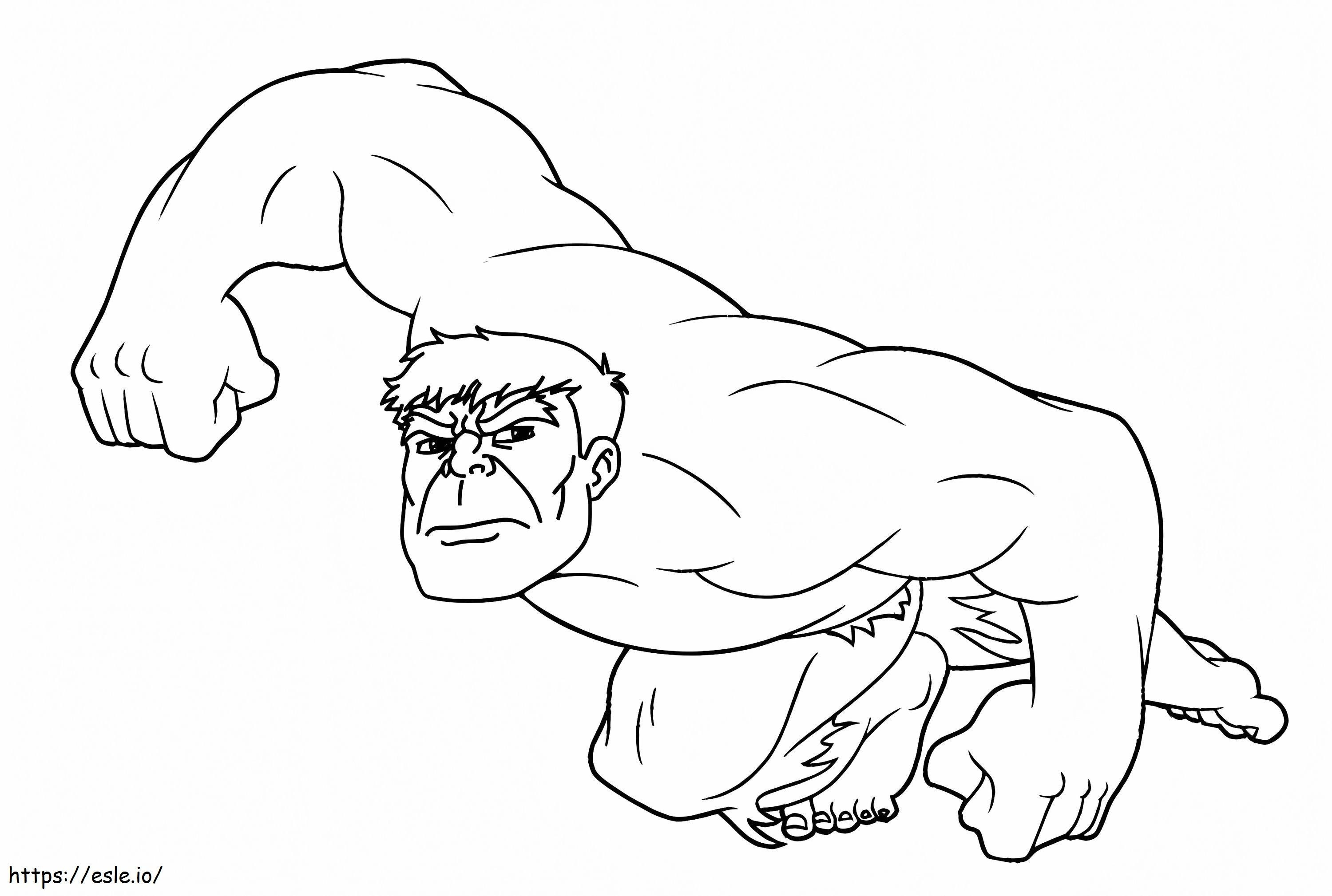Hulk támad kifestő