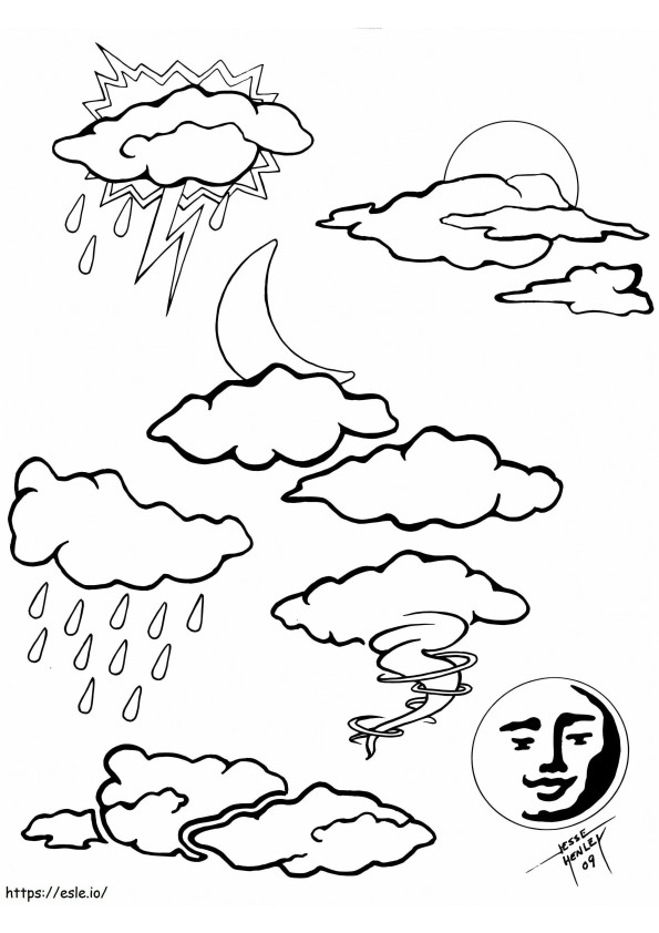 Weather Free Printable coloring page