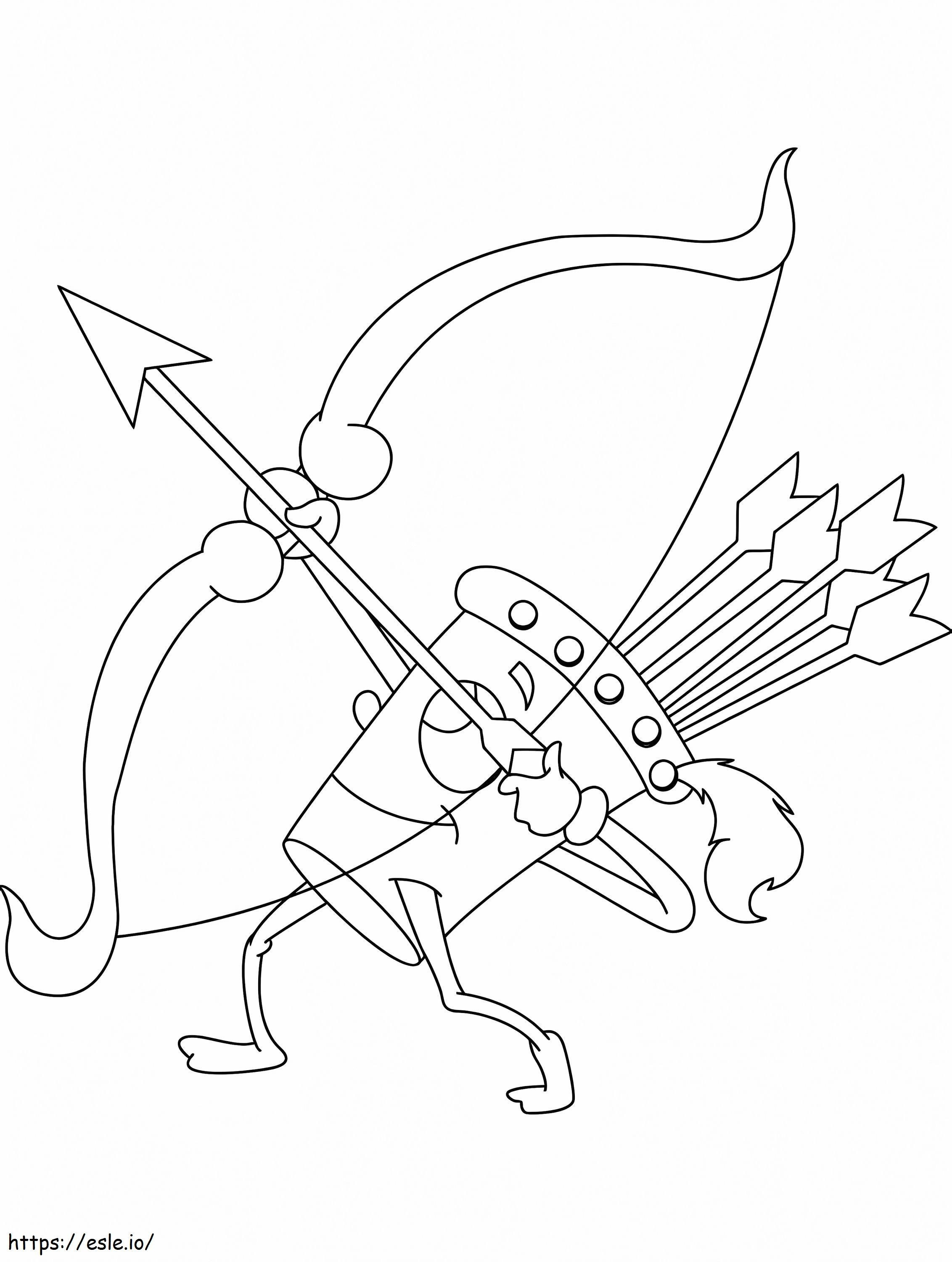 Funny Cartoon Archery coloring page