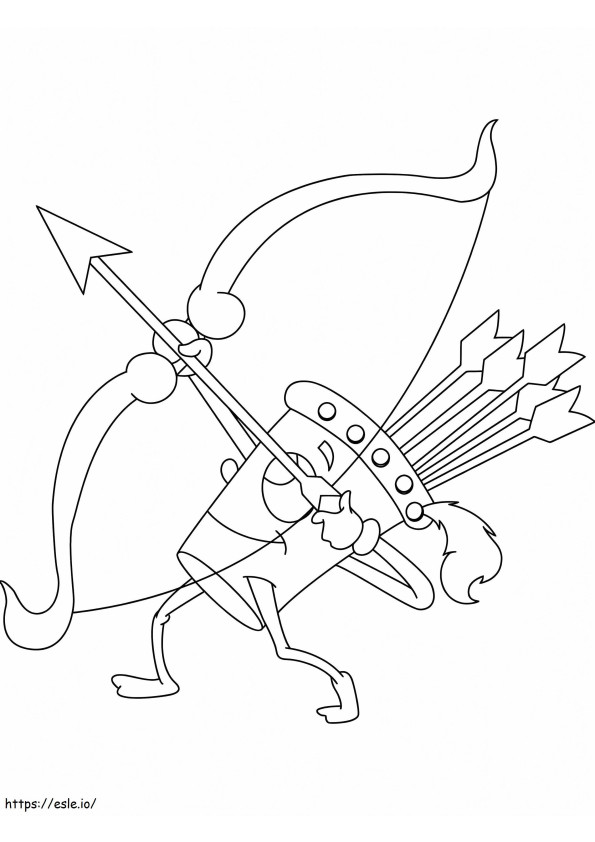 Funny Cartoon Archery coloring page