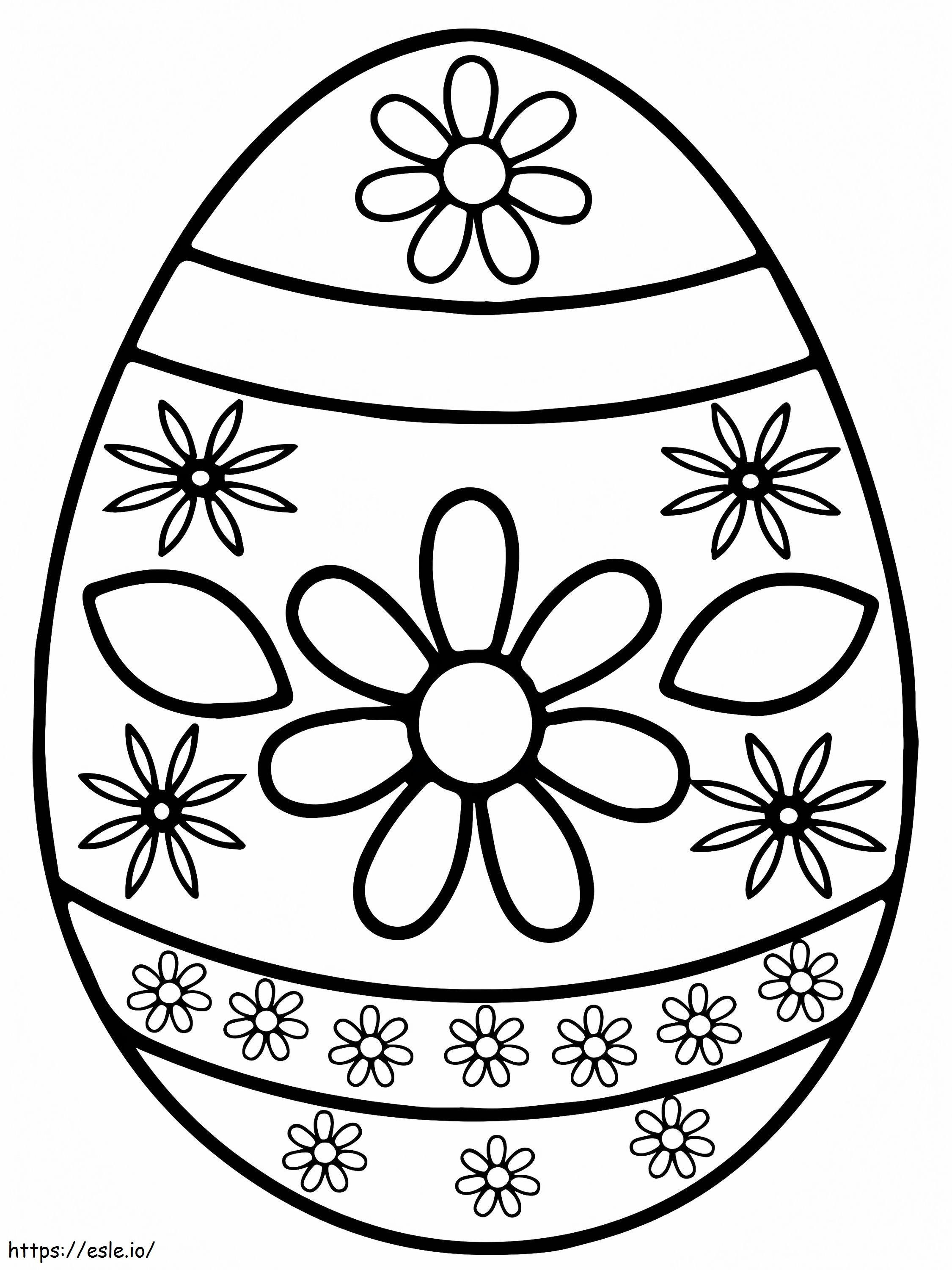 Huevo de Pascua con estilo para colorear
