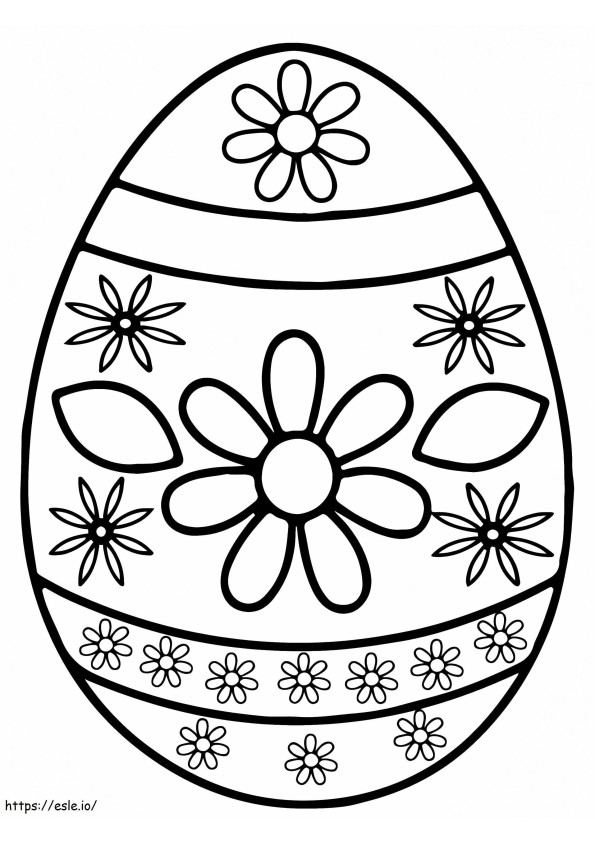 Huevo de Pascua con estilo para colorear