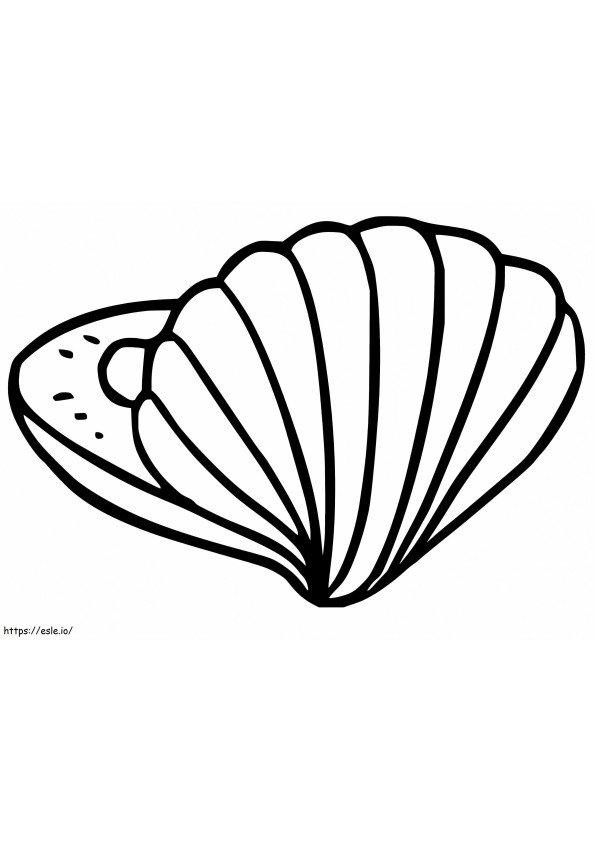 Open Scallop coloring page