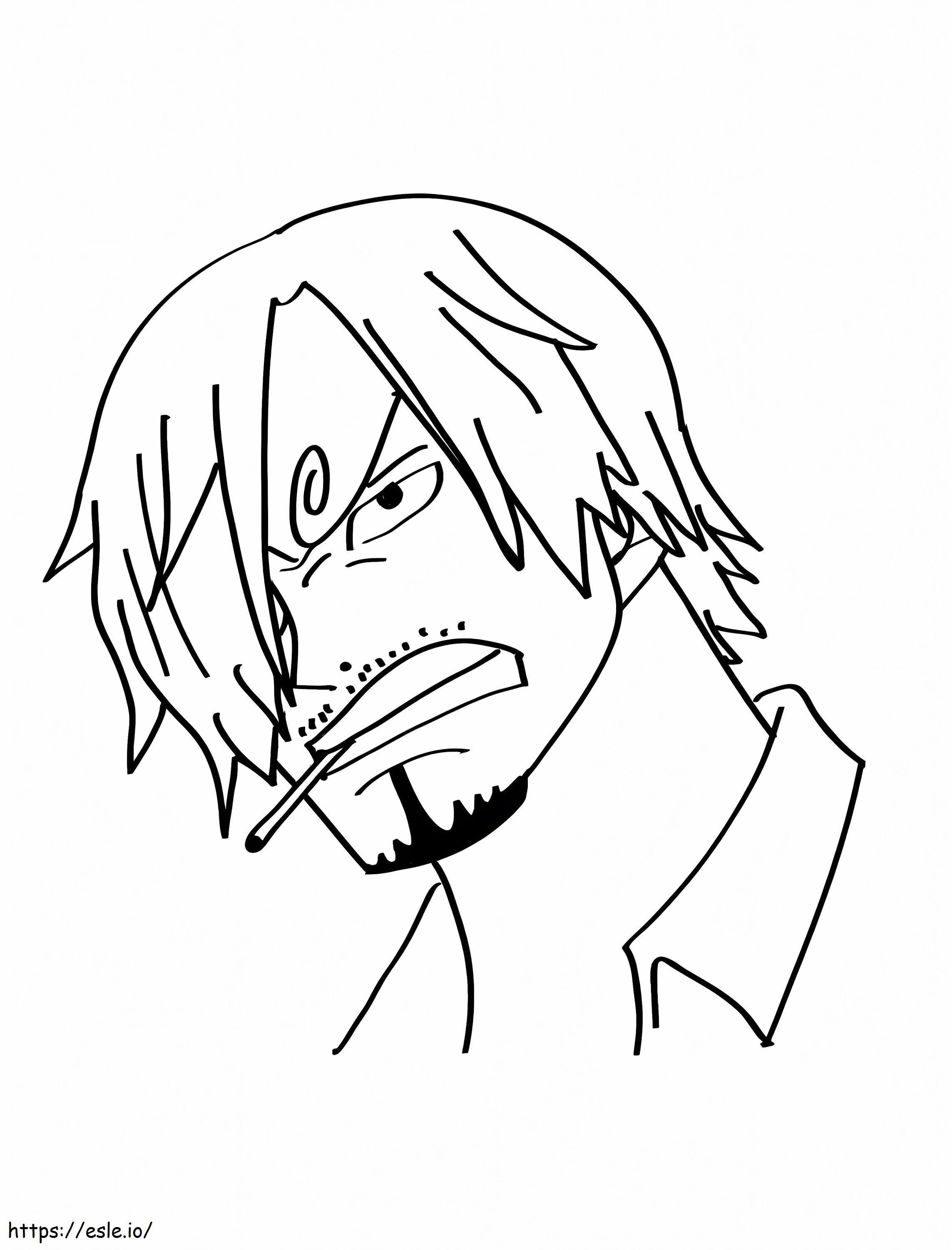 Angry Sanji coloring page