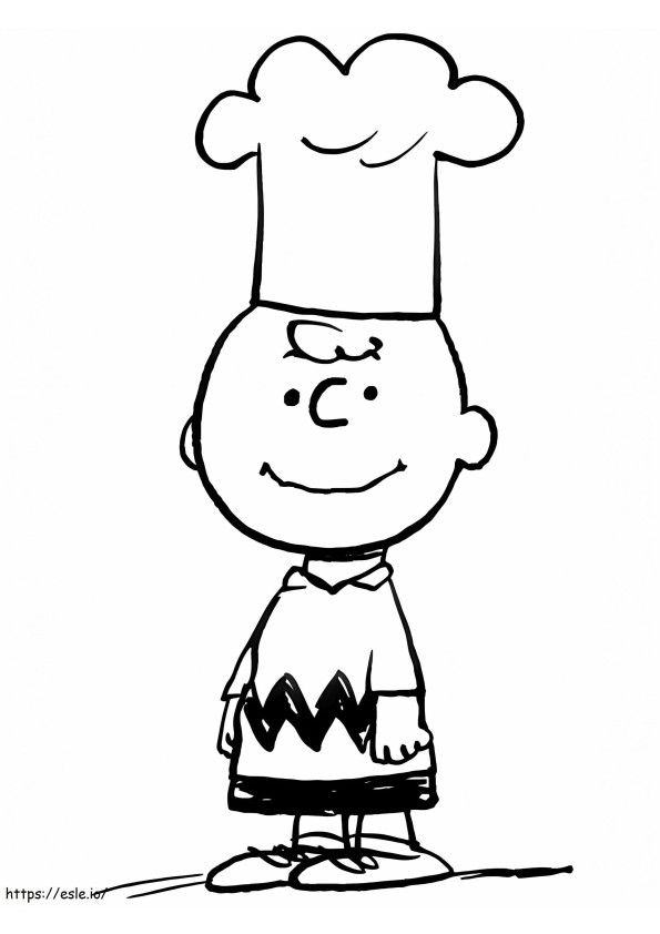 Coloriage Charlie Brown Cuisinier à imprimer dessin