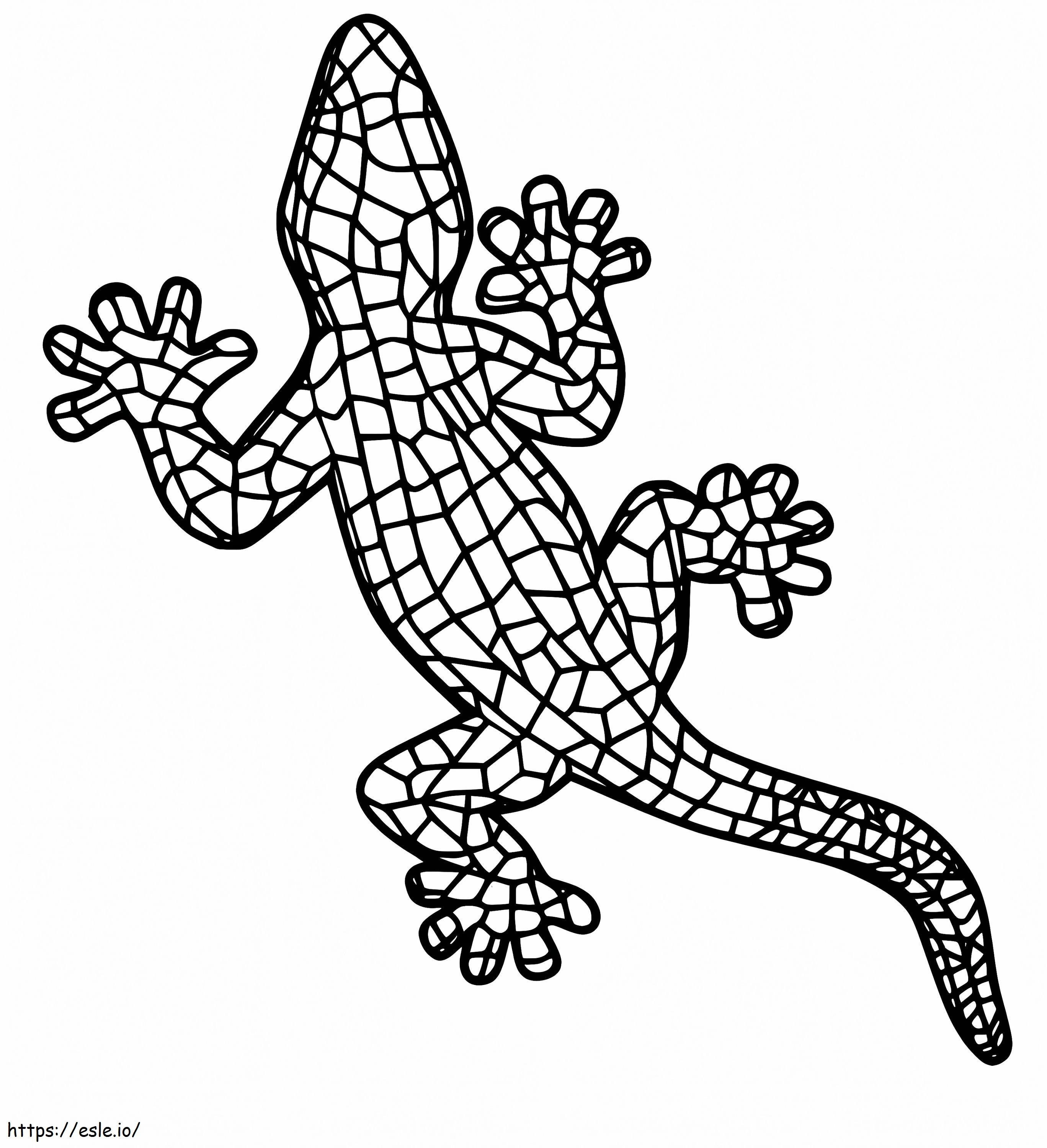 Coloriage Gecko imprimable à imprimer dessin