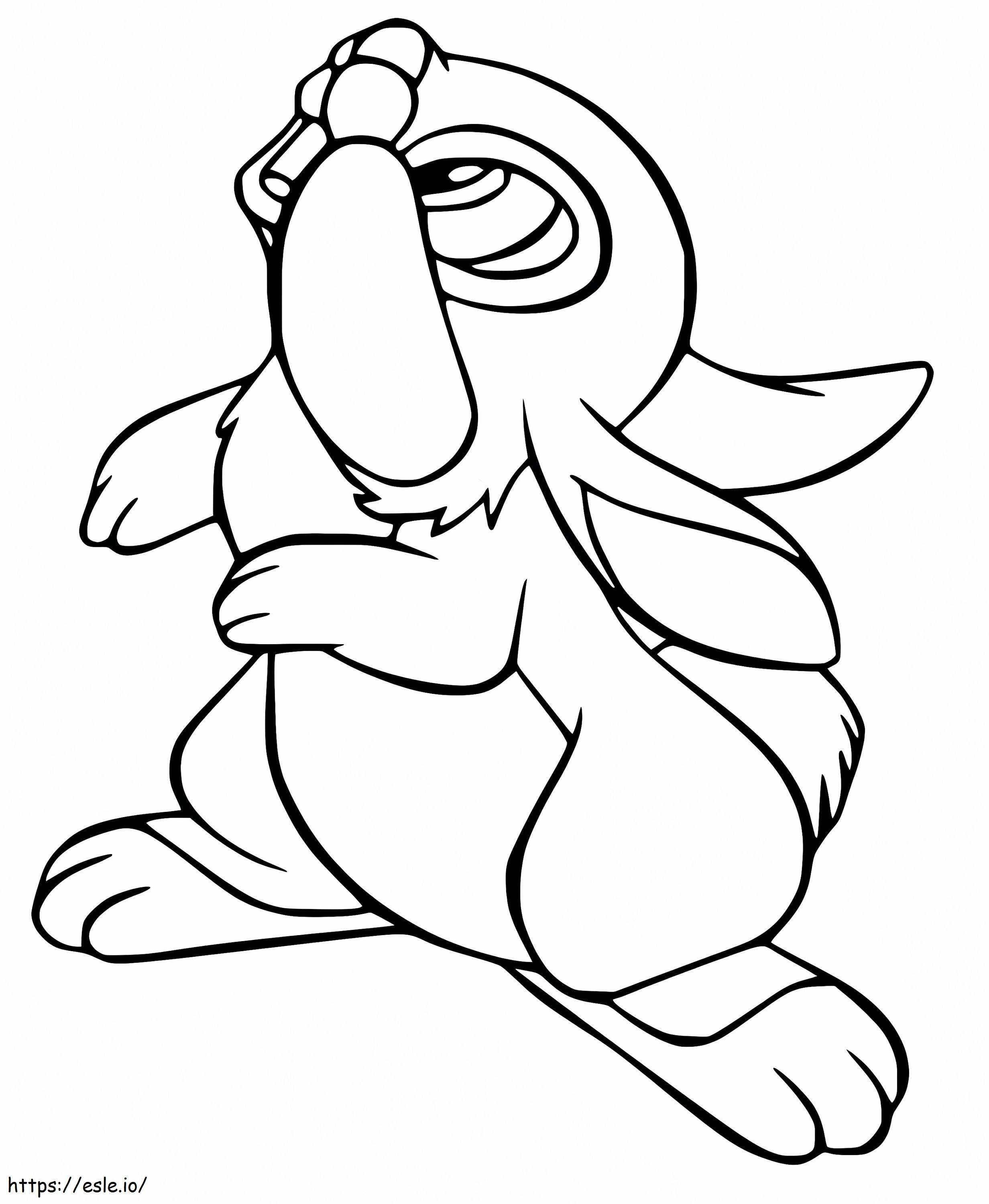 Thumper Rabbit coloring page