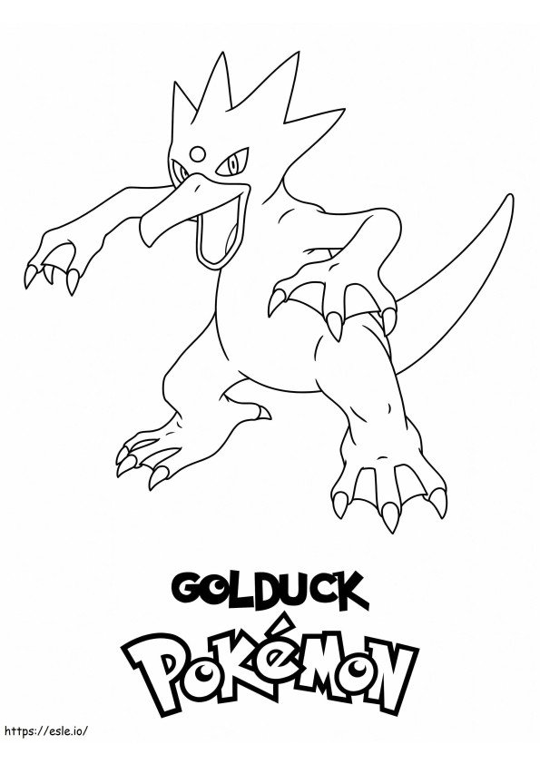 Coloriage Pokémon Golduck Gen 1 à imprimer dessin