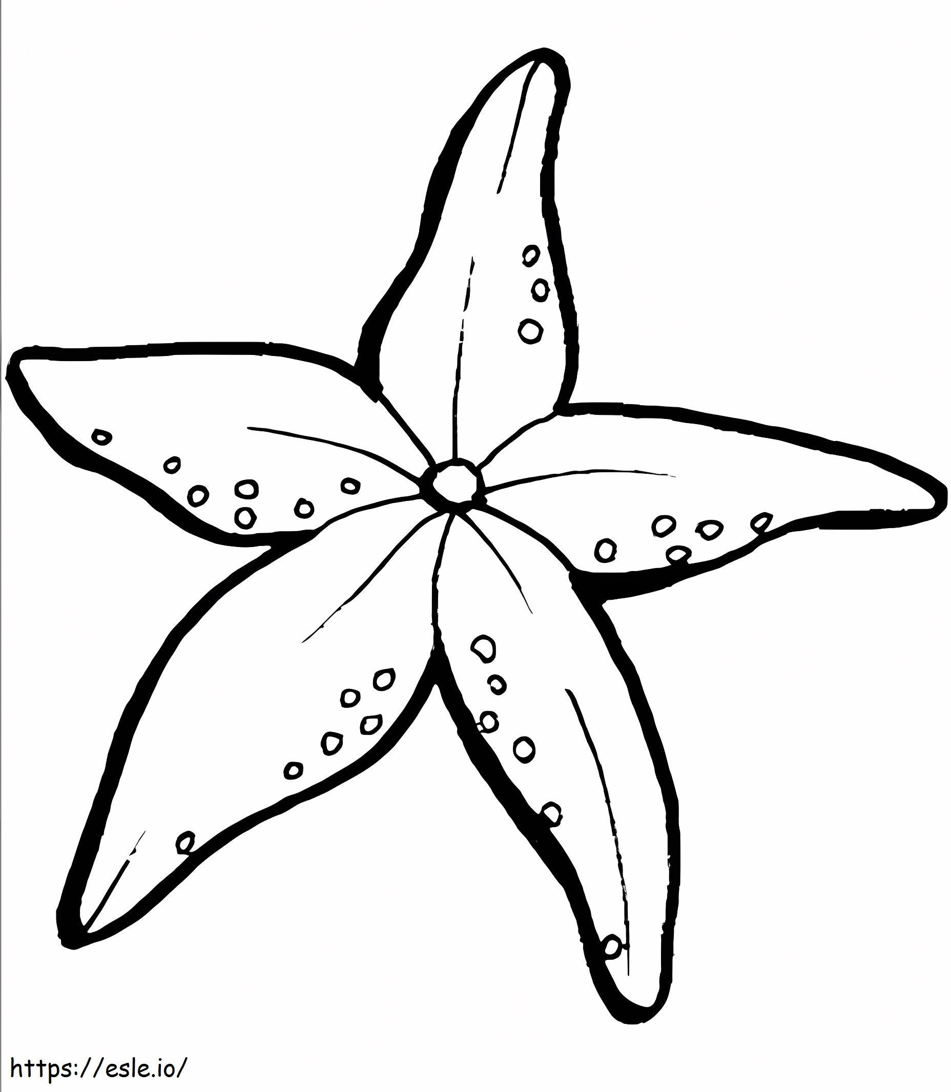 Coloriage Superbe étoile de mer à imprimer dessin