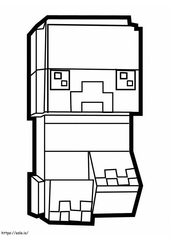 Cute Creeper Minecraft coloring page