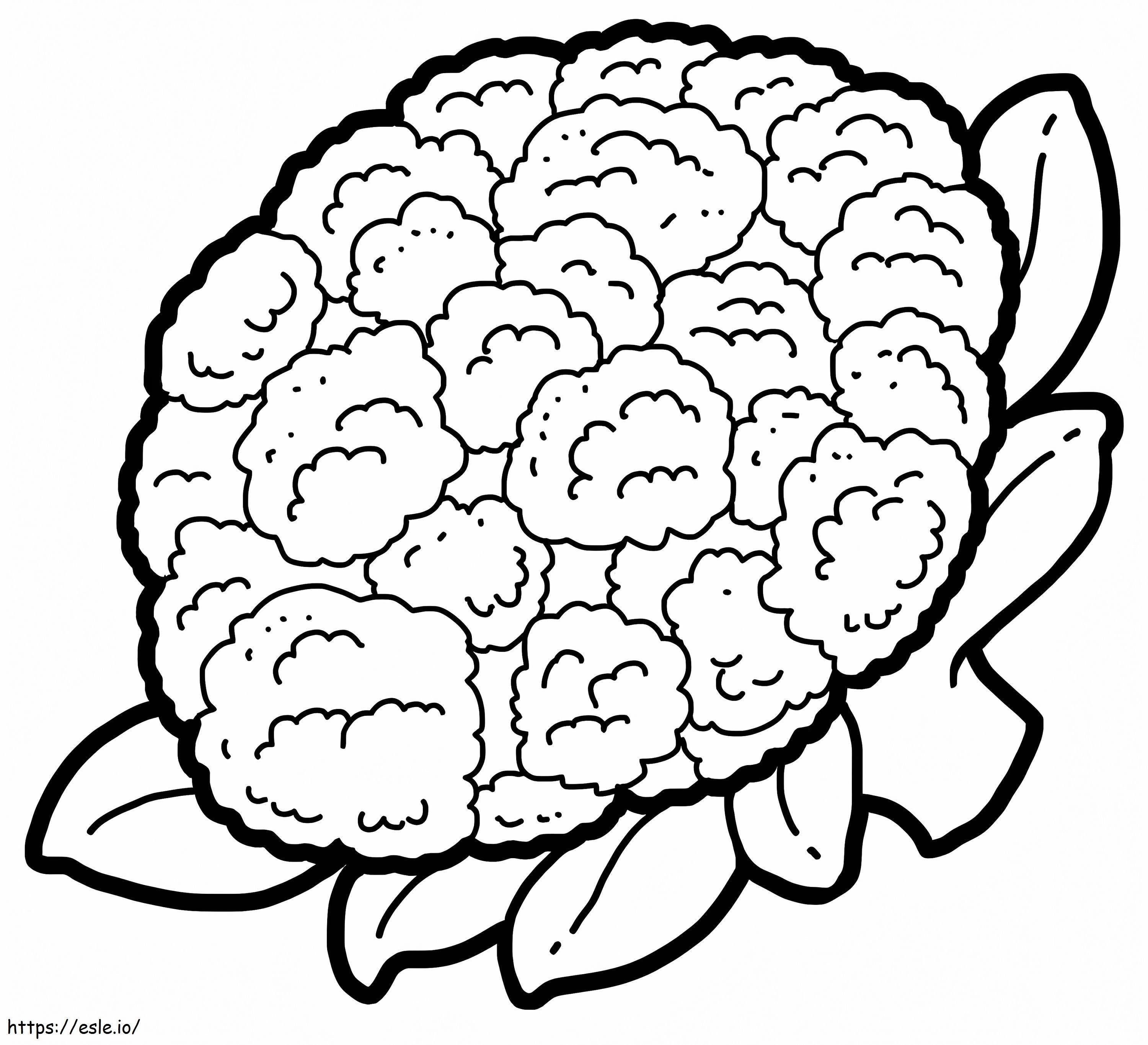 Free Cauliflower coloring page