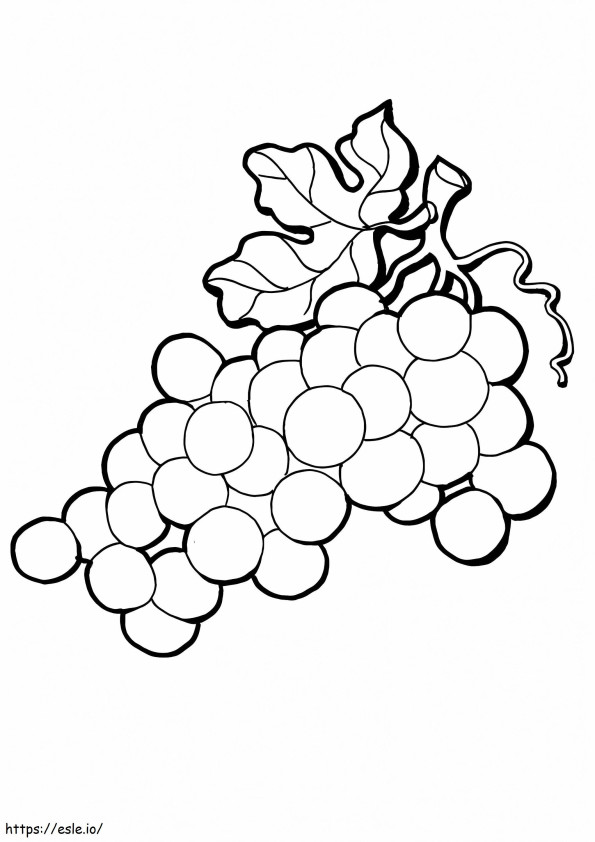 Coloriage Gros raisins à imprimer dessin