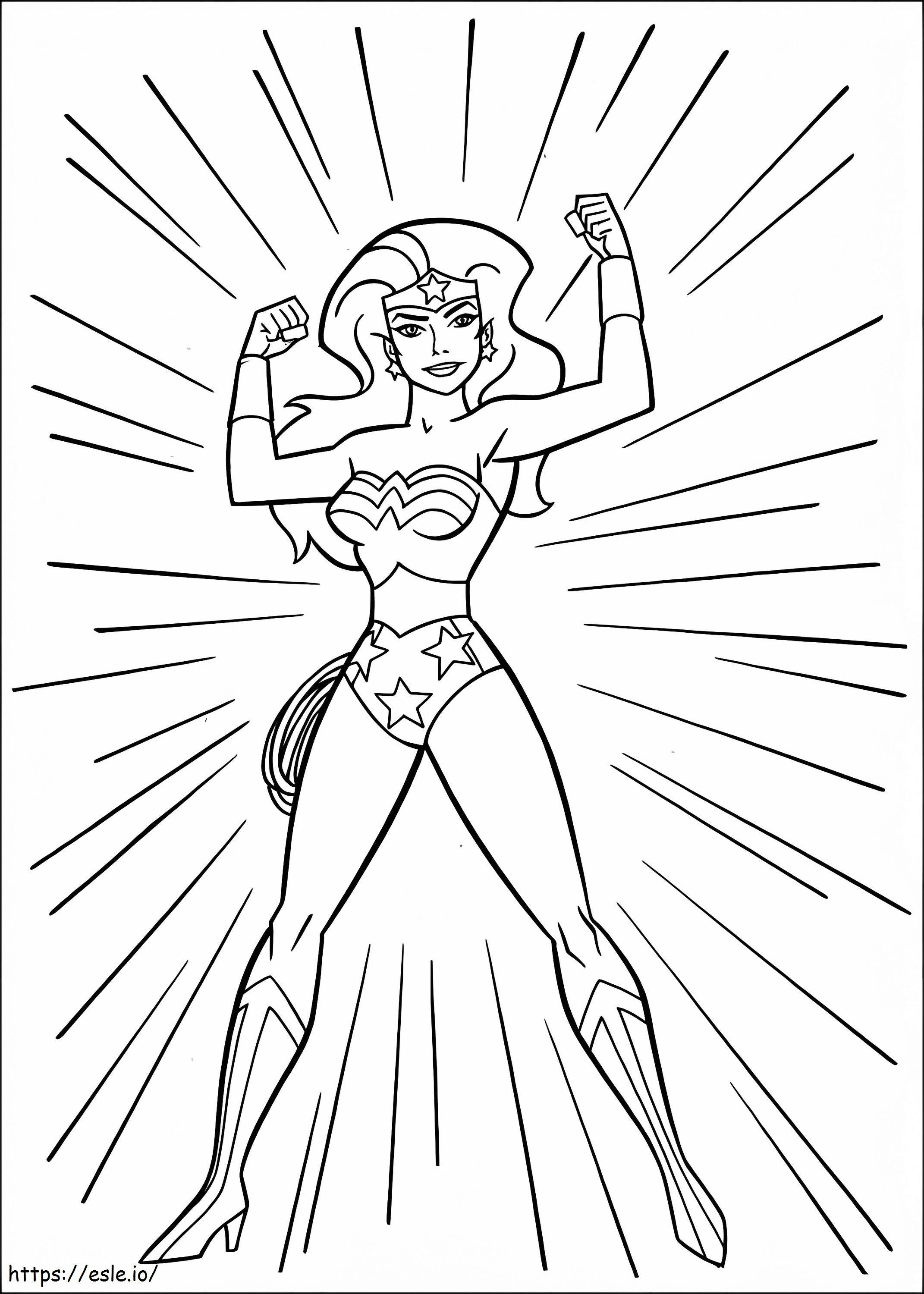 Shining Wonder Woman A4 coloring page