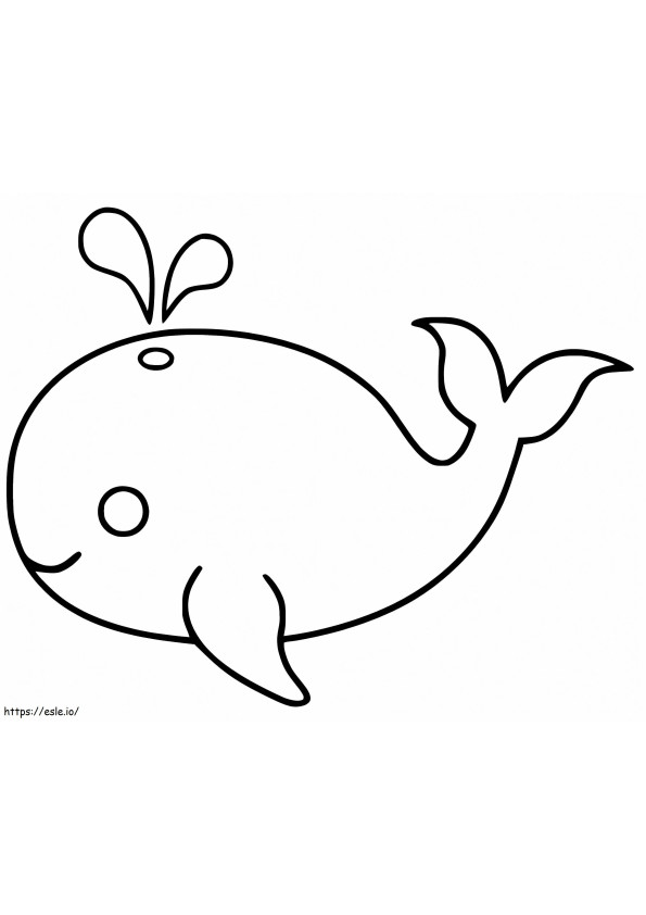 Coloriage Baleine Kawaii à imprimer dessin