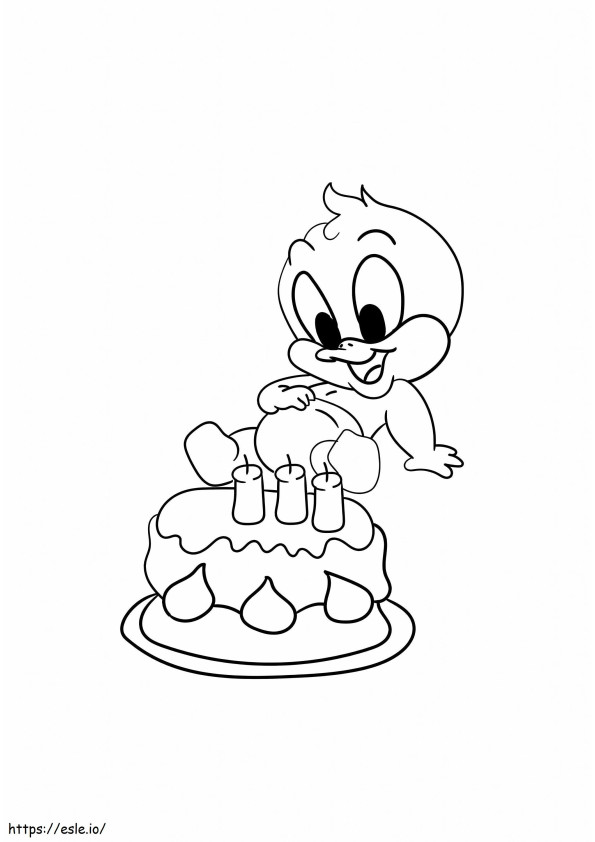 Cute Baby Duck Luke coloring page