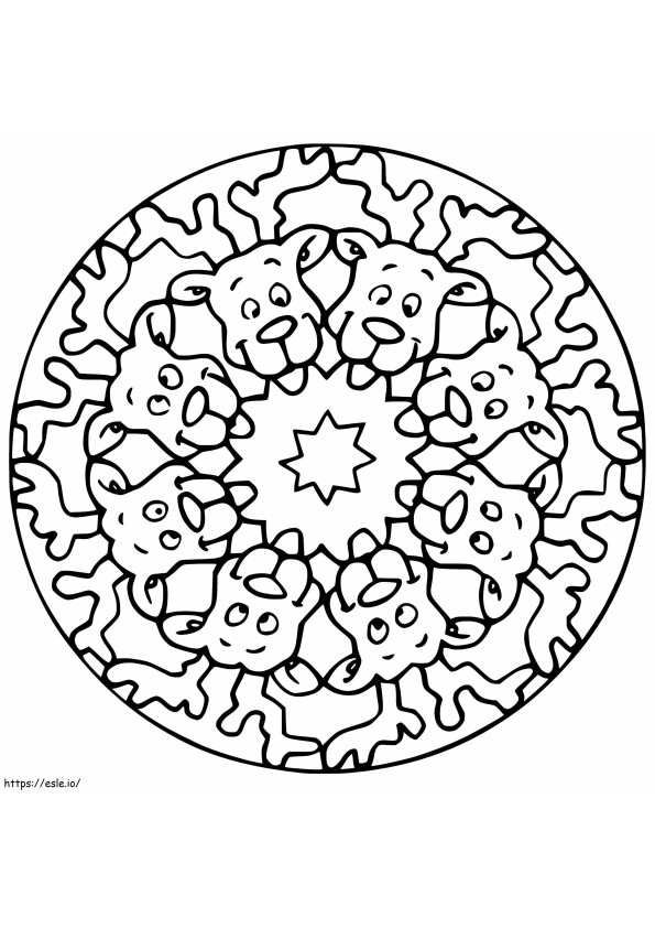 Coloriage Mandala de Noël 22 à imprimer dessin