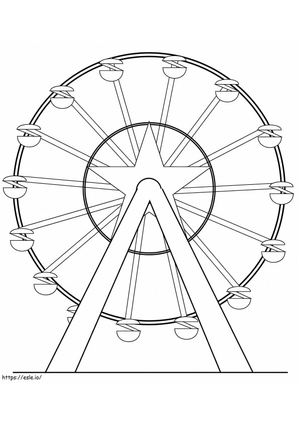 Ferris Wheel Gratis Dapat Dicetak Gambar Mewarnai