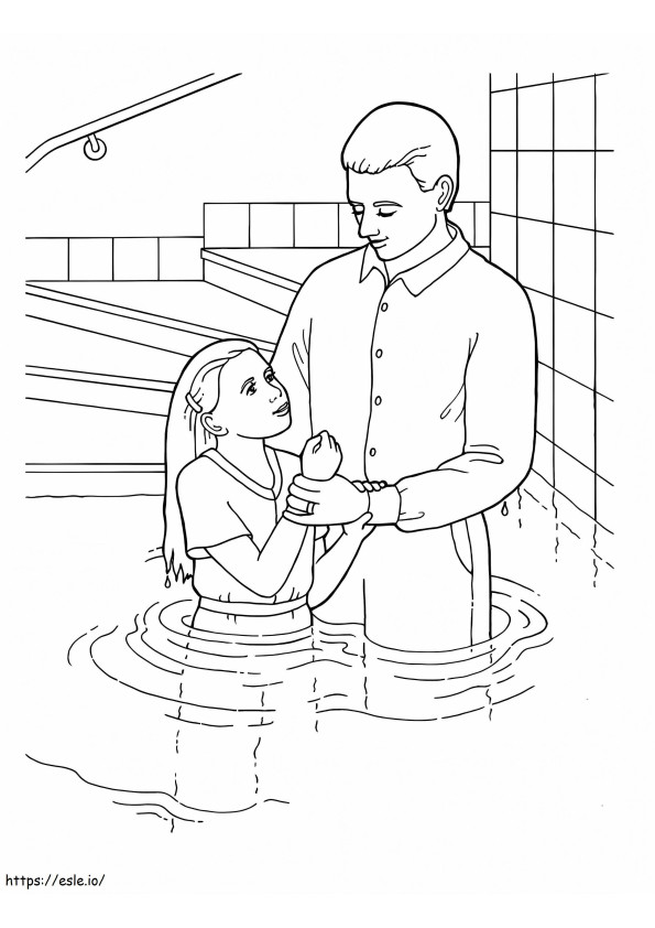 Baptism Day coloring page