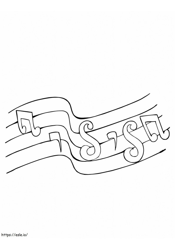 I Love Musical Movies In Musical Notes coloring page