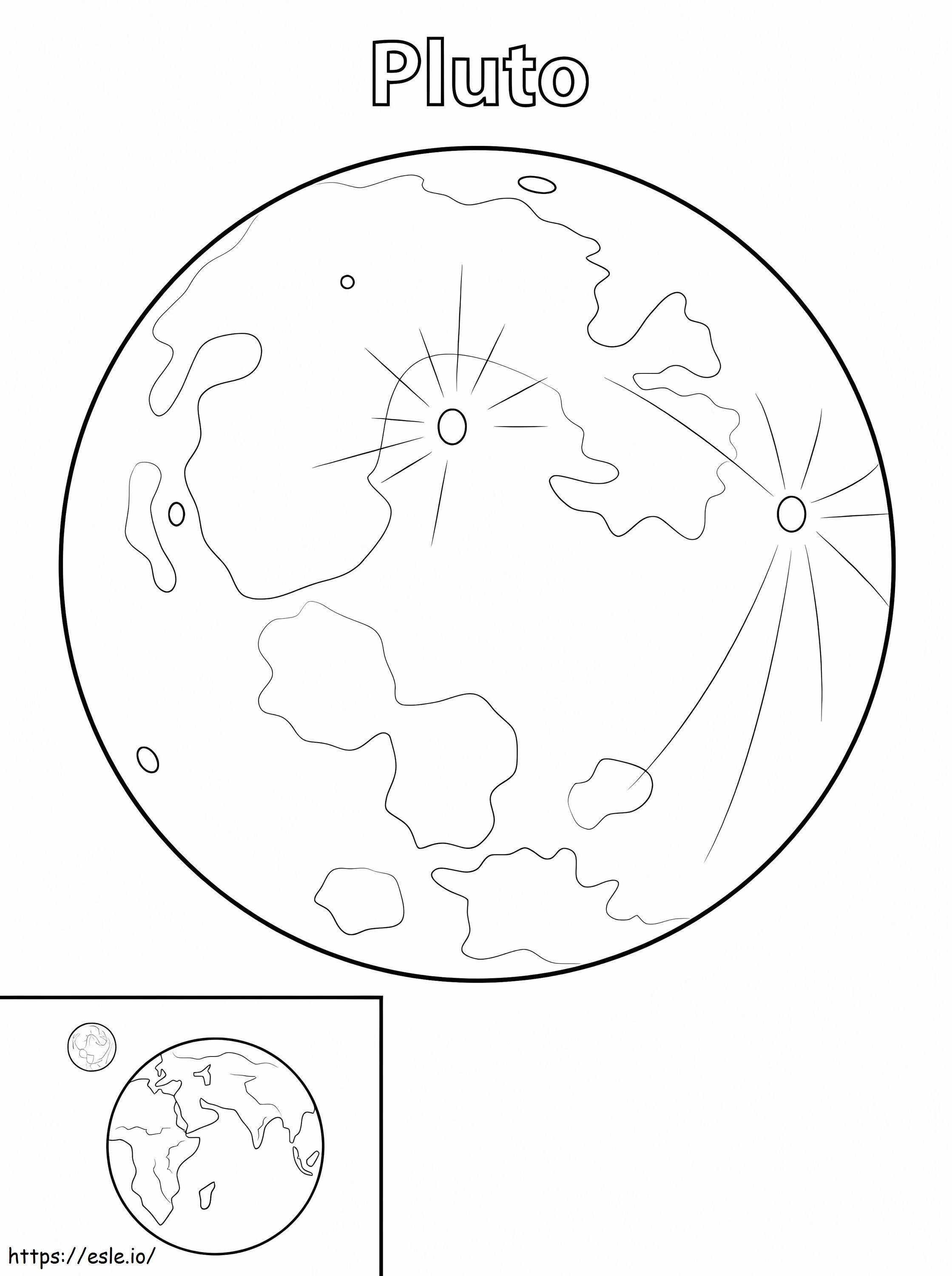 Coloriage Planète Pluton à imprimer dessin
