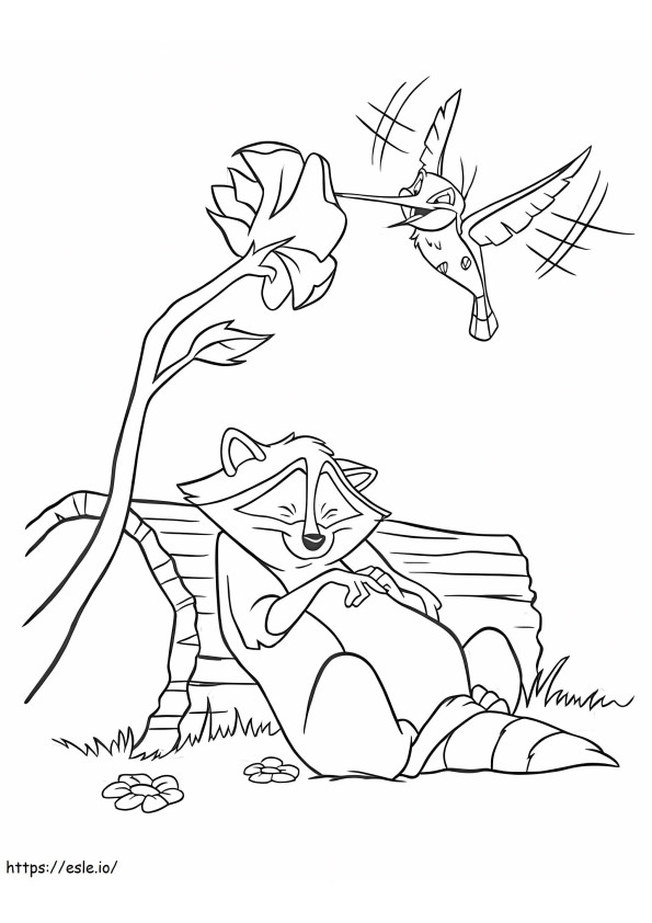 Meeko And Flit A4 coloring page