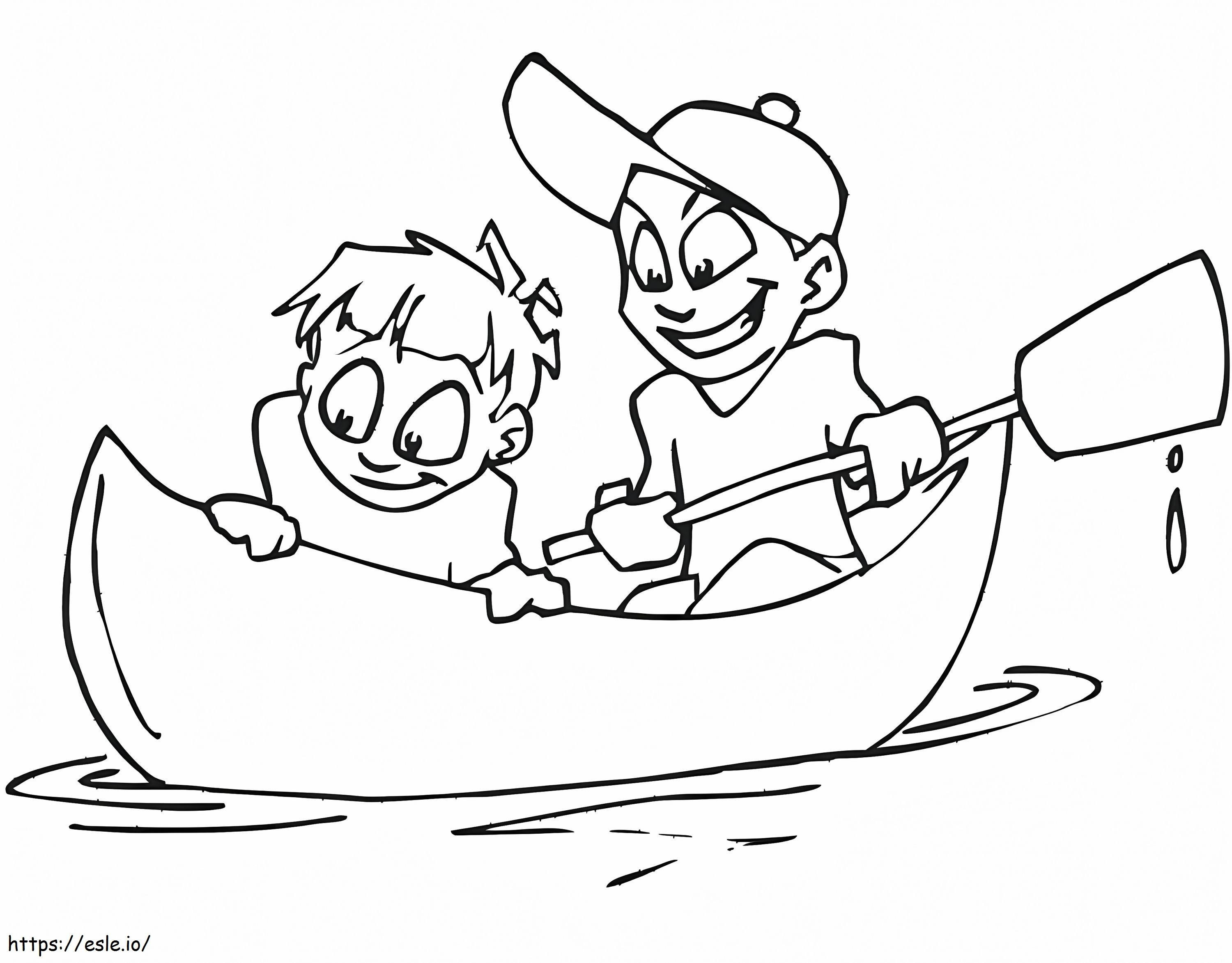 Boys Rowing coloring page