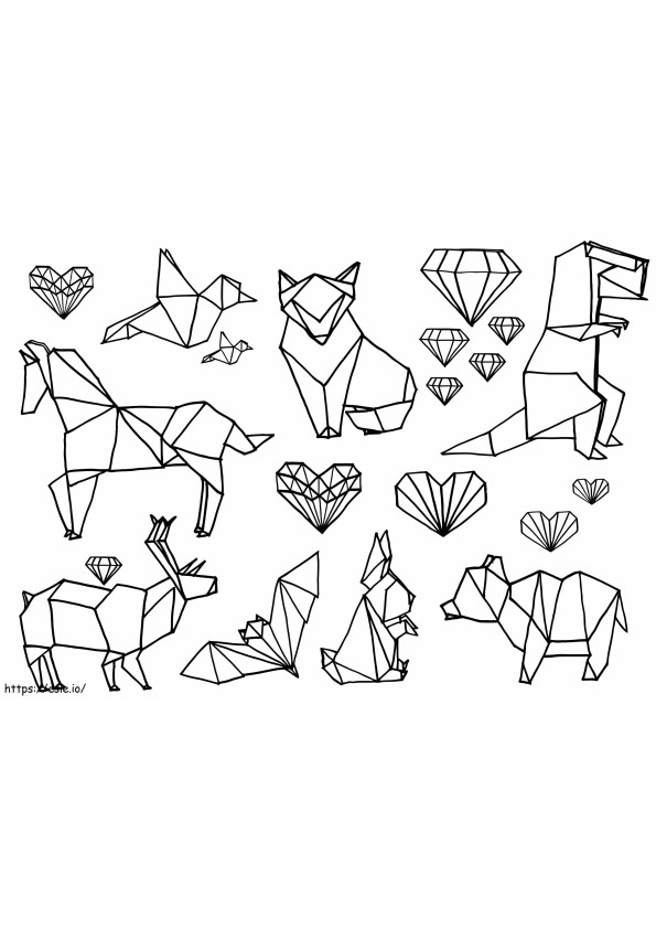 Free Printable Origami coloring page