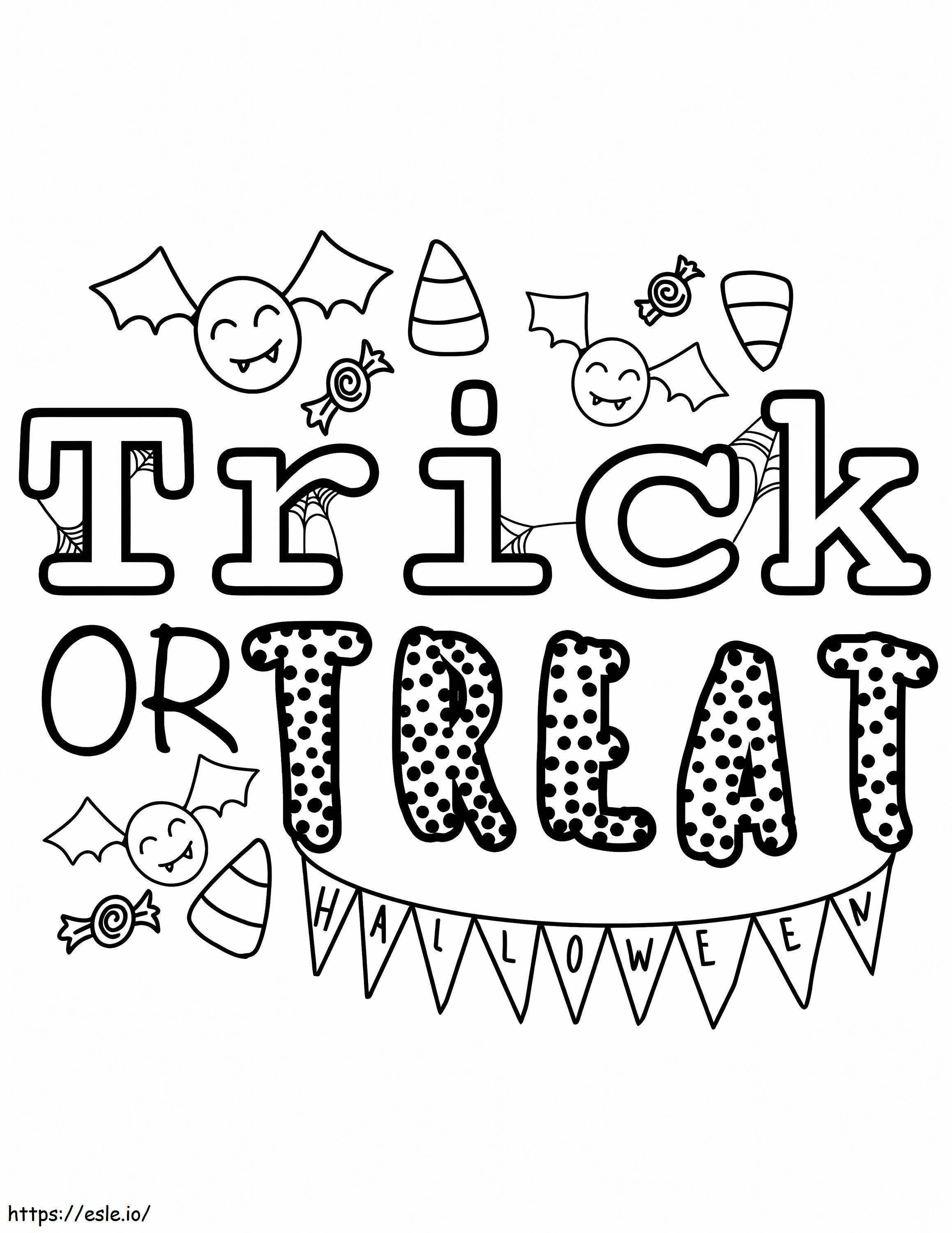 Trick Or Treat coloring page