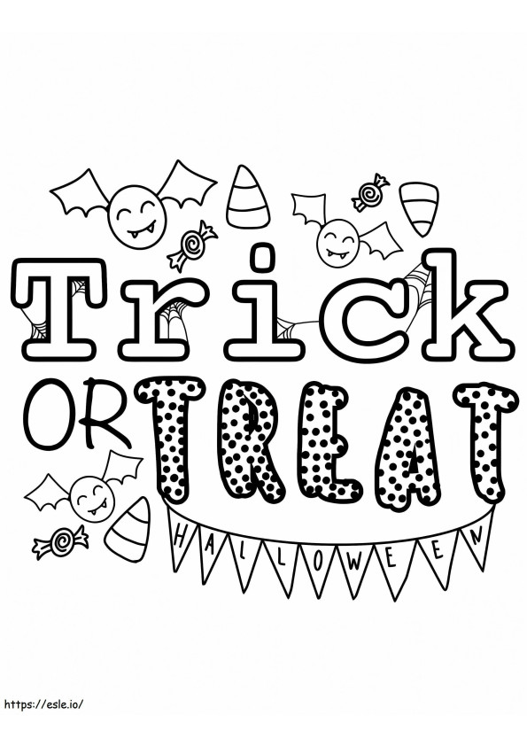 Trick Or Treat coloring page