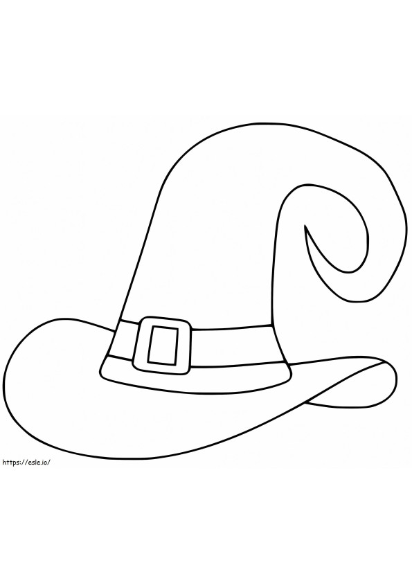 Easy Witch Hat coloring page