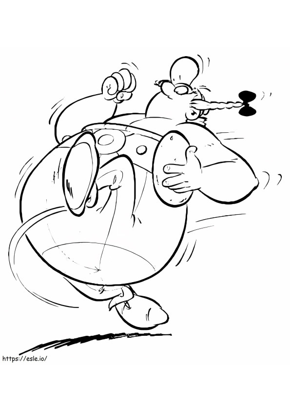 Obelix Is Playing Rugby coloring page