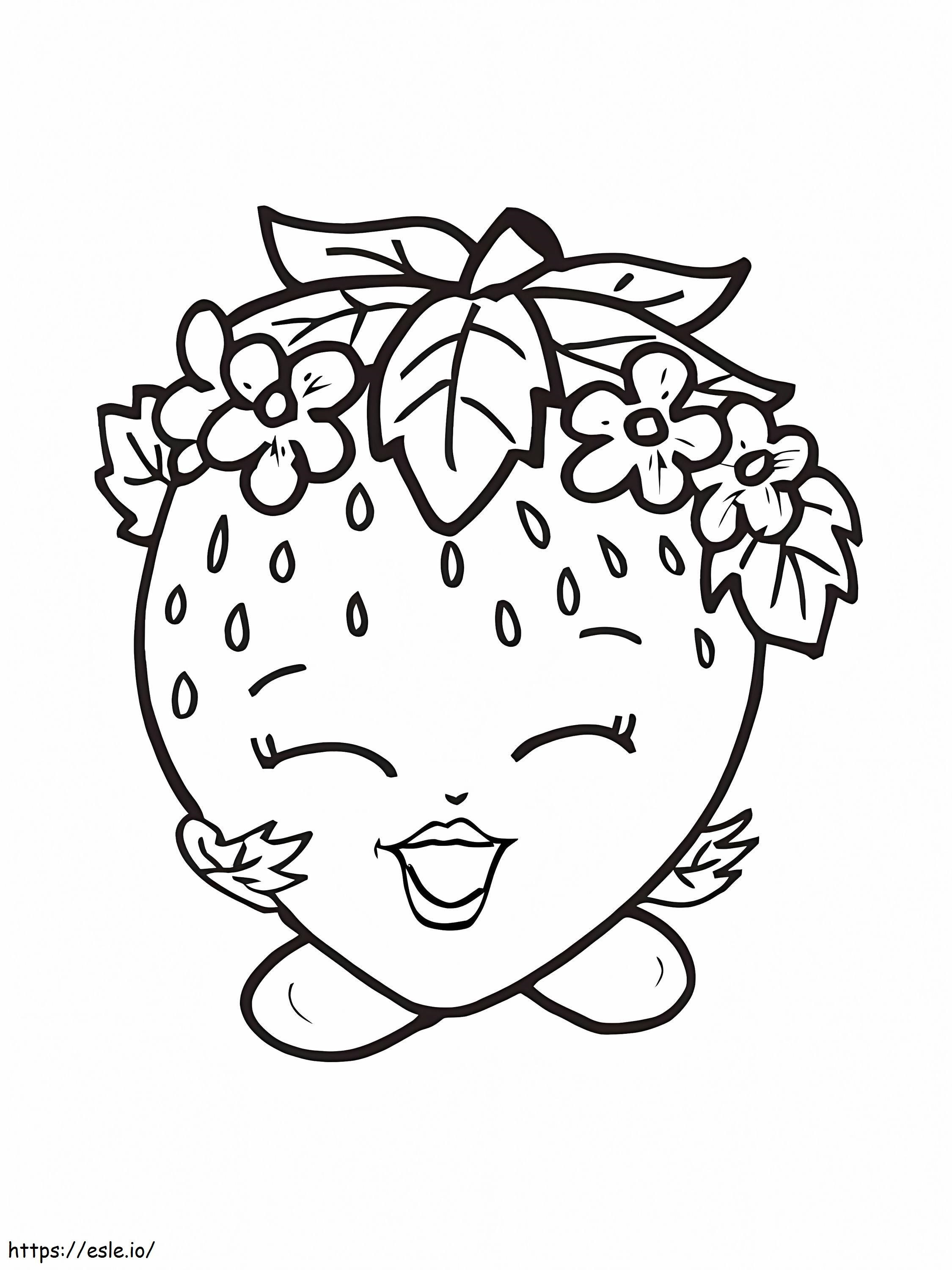 Funny Strawberry coloring page