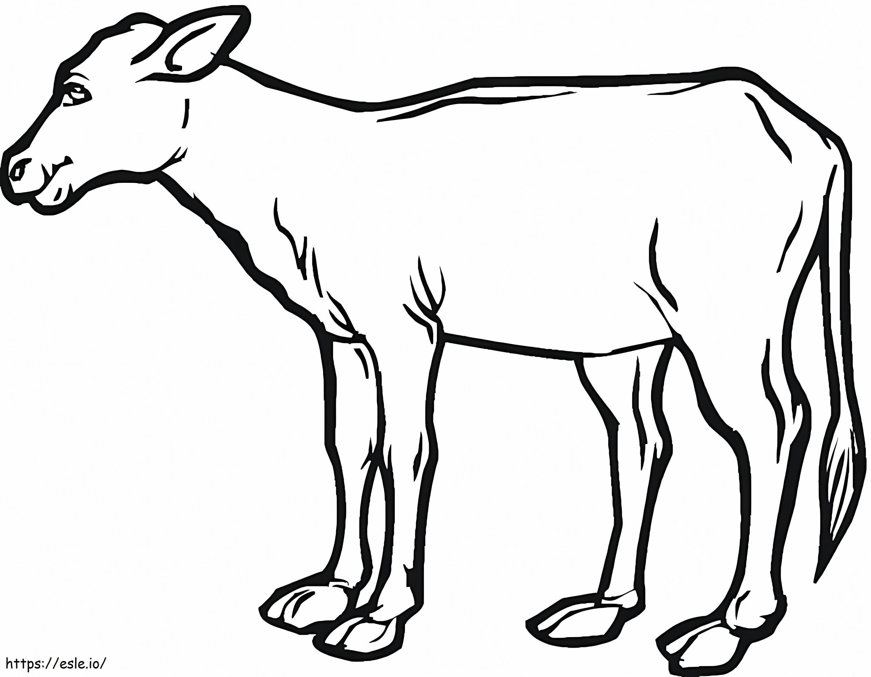 Coloriage Veau de vache à imprimer dessin