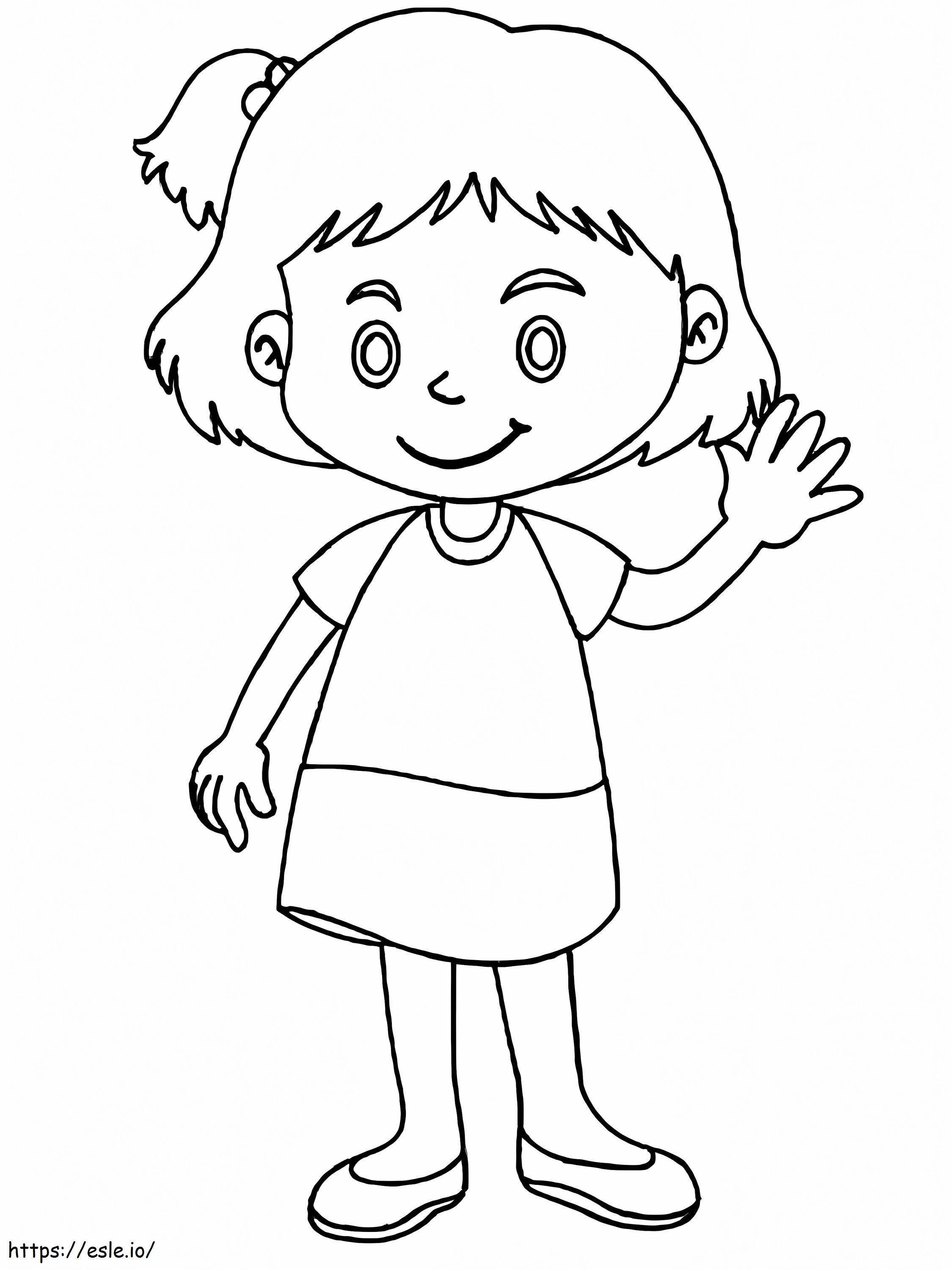 Cambodian Girl coloring page
