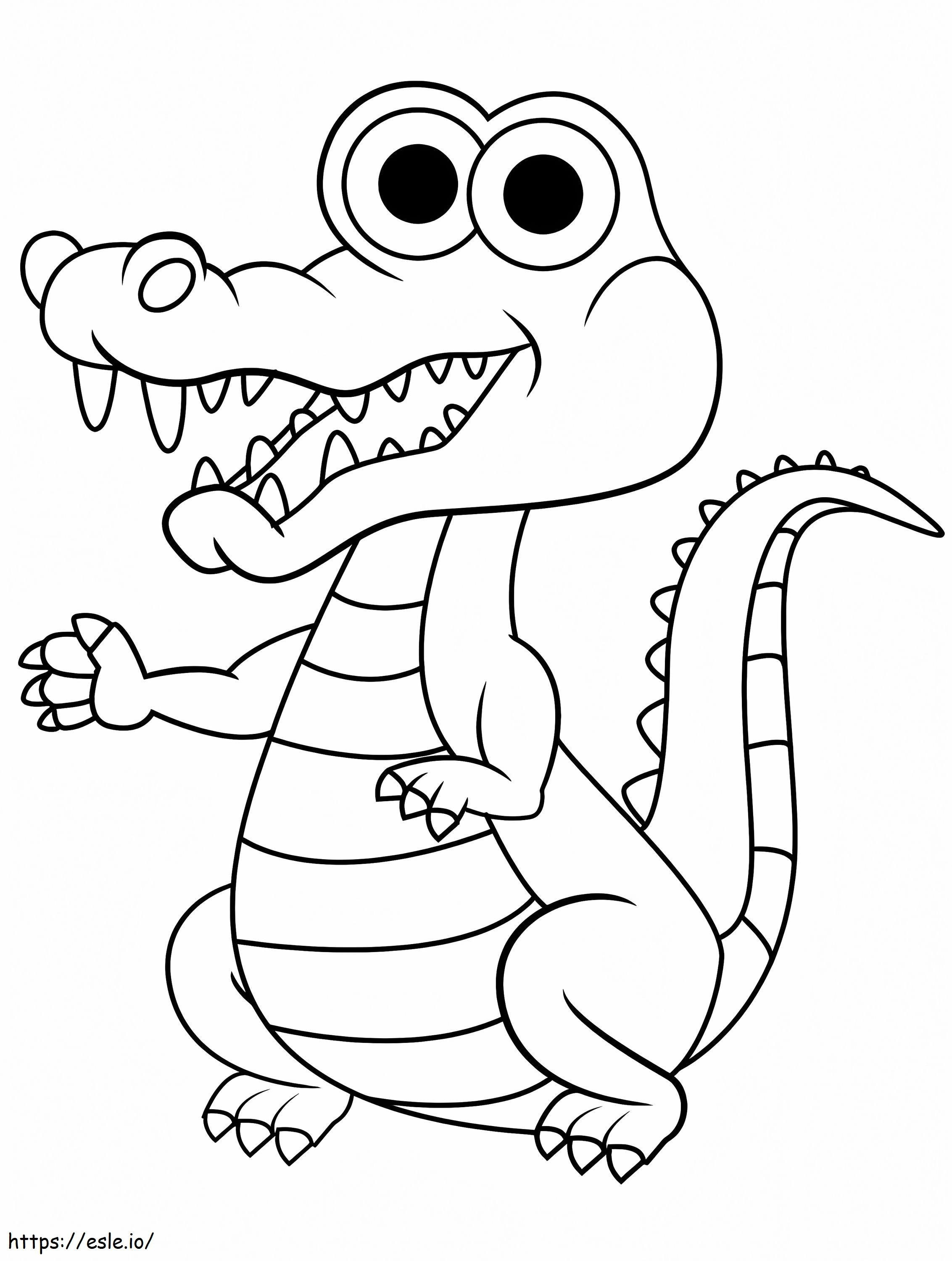 Cute Alligator coloring page