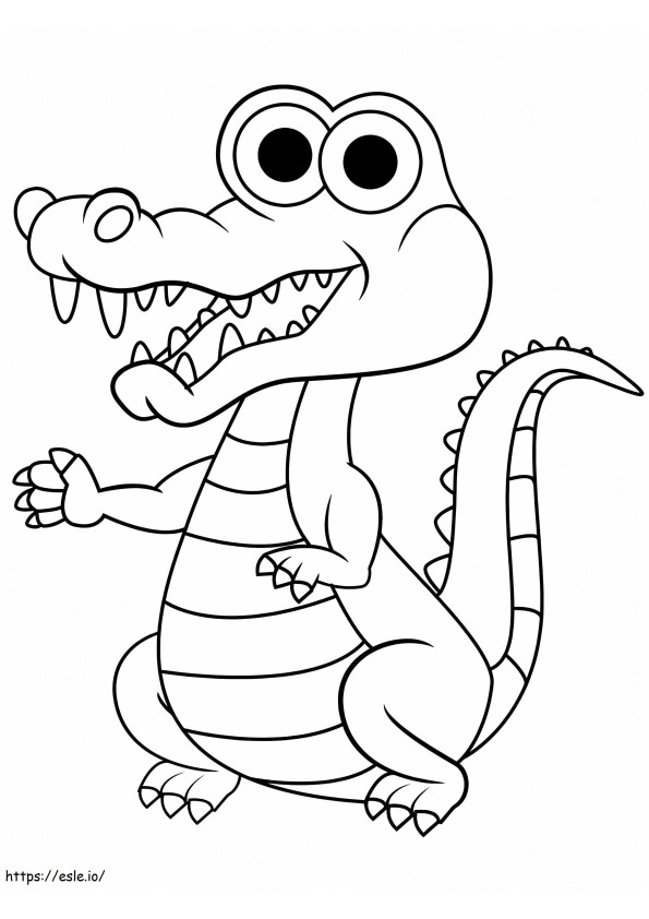 Coloriage Alligator mignon à imprimer dessin