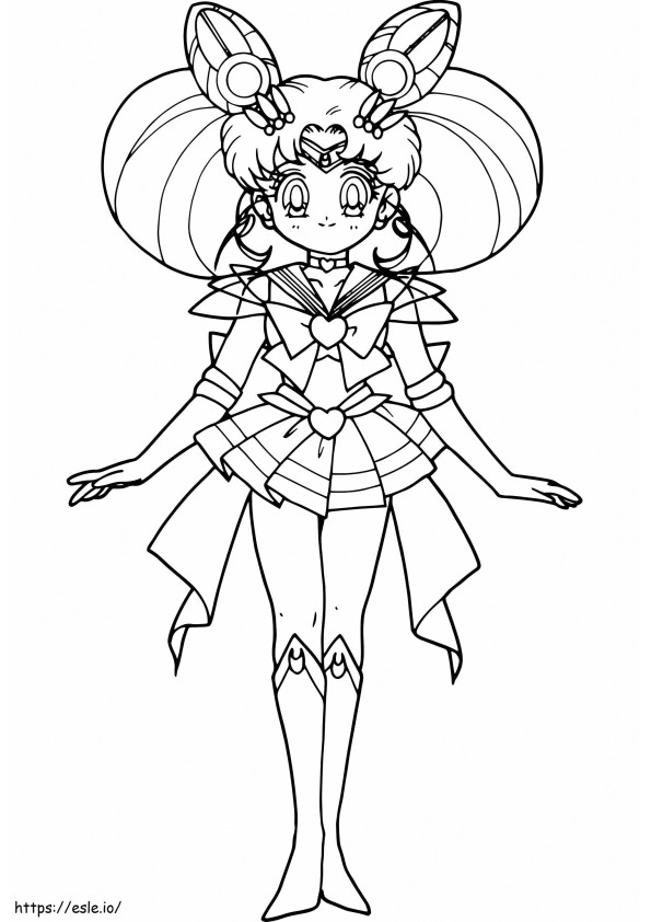 Chibiusa Sailor Moon de colorat