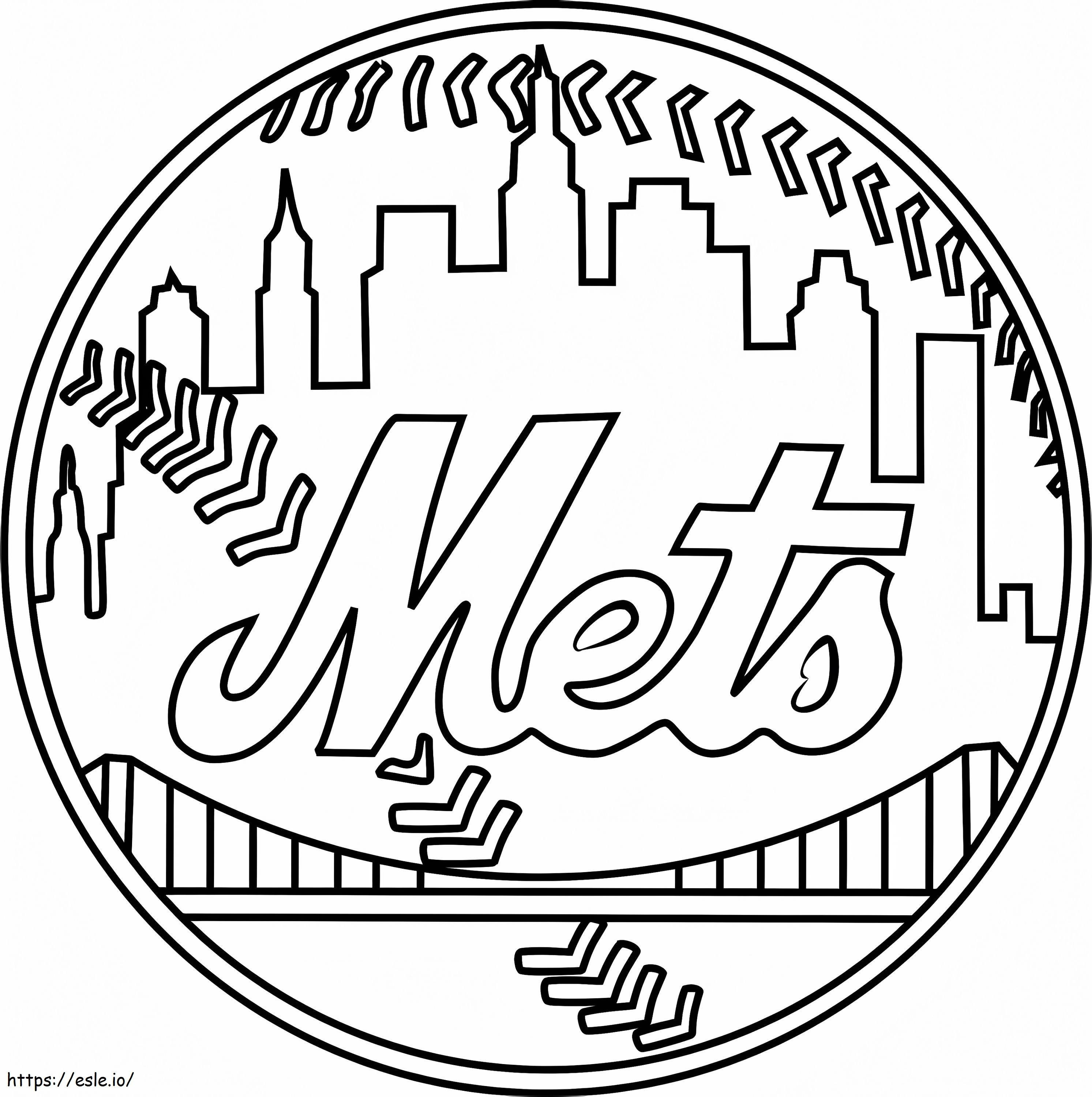 Coloriage Logo des Mets de New York à imprimer dessin