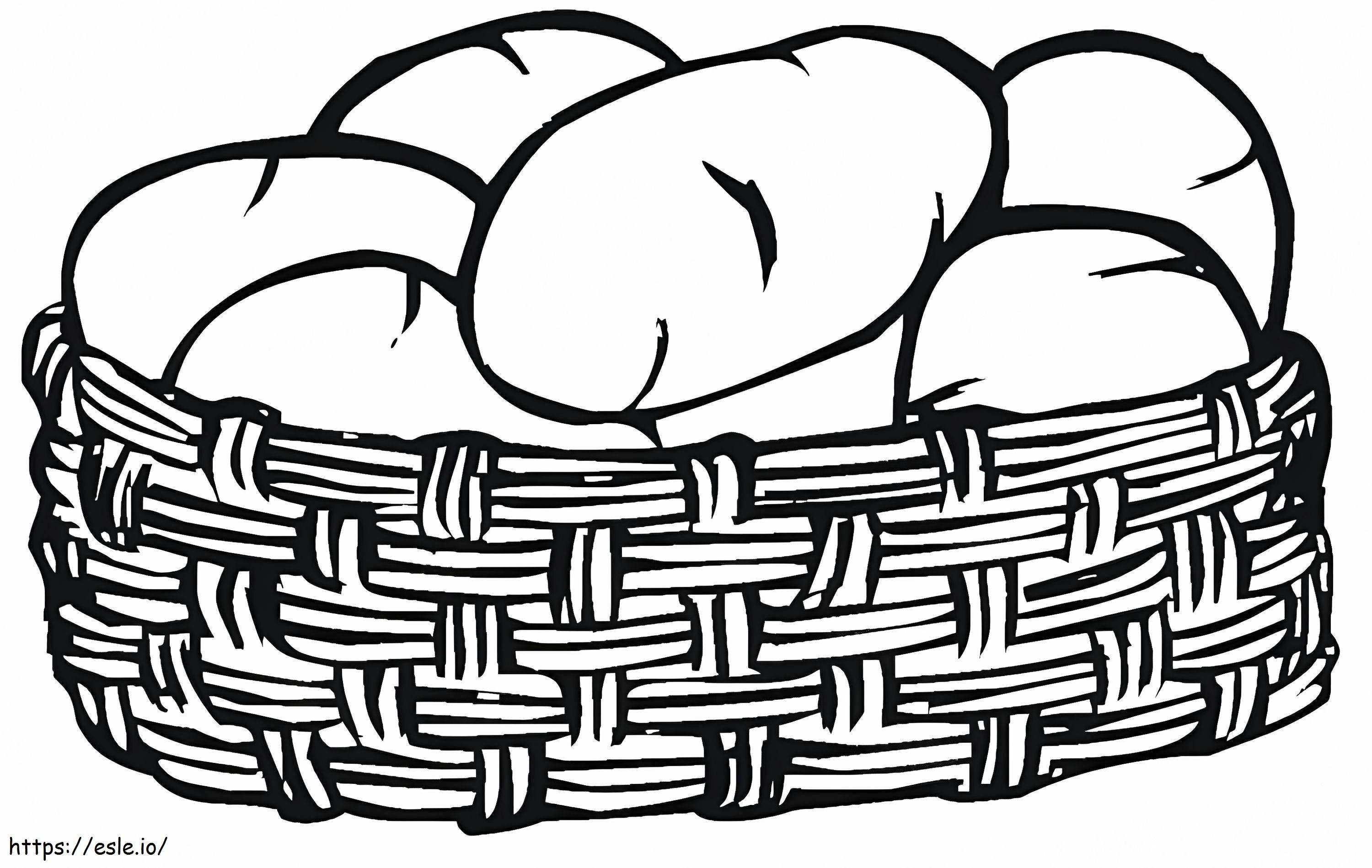 A Basket Tomatoes A4 coloring page